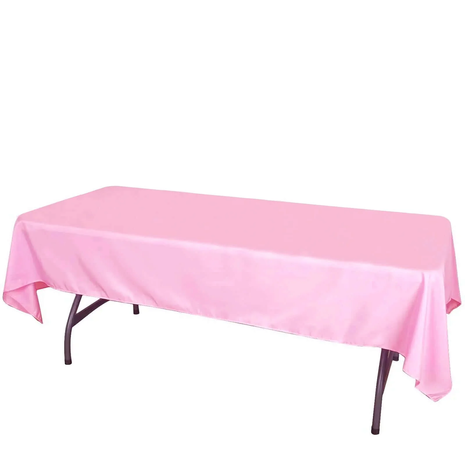 Polyester Rectangle Tablecloth 60"x102" Pink - Wrinkle-Resistant Finish - Image 6
