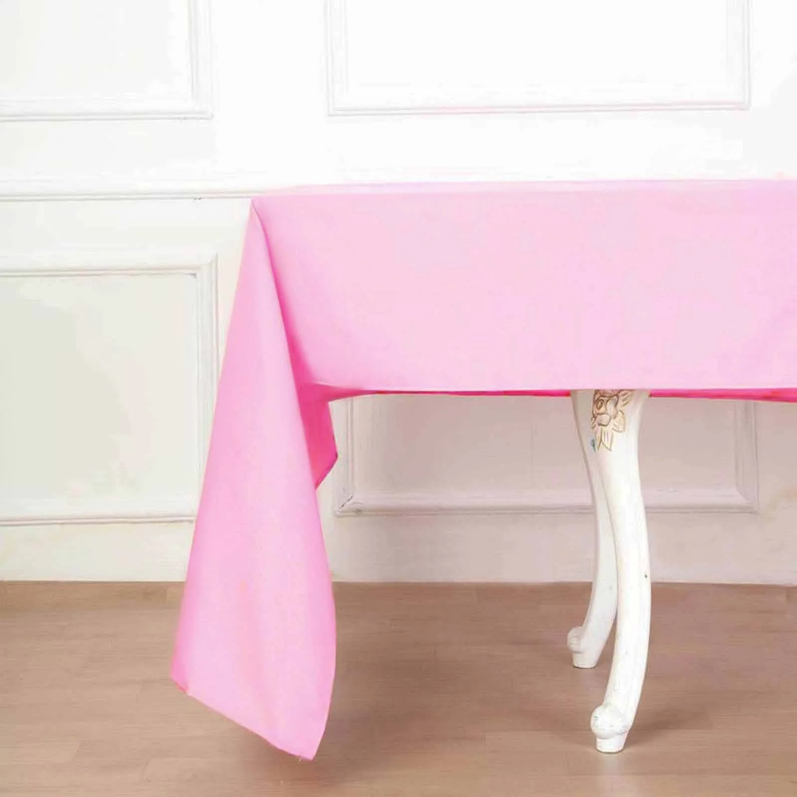 Polyester Rectangle Tablecloth 60"x102" Pink - Wrinkle-Resistant Finish - Image 7