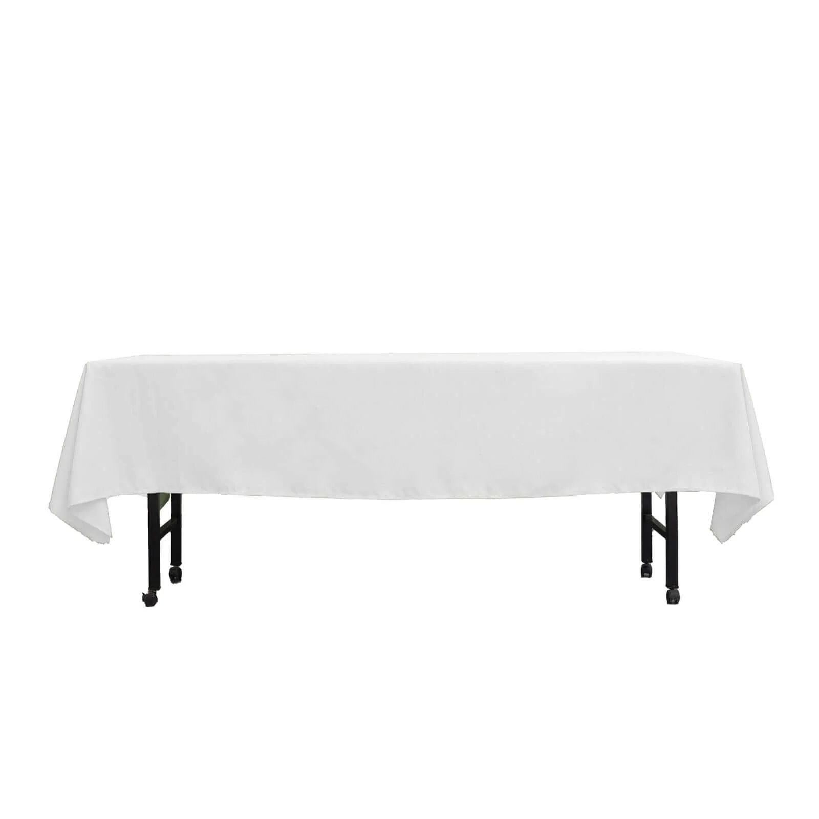 Polyester Rectangle Tablecloth 60"x102" White - Wrinkle-Resistant Finish - Image 6