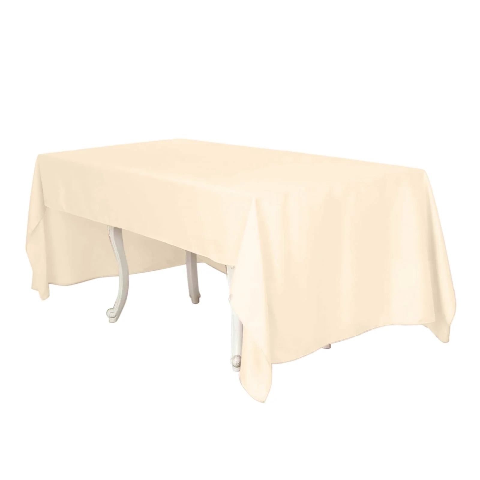 Polyester Rectangle Tablecloth 60"x126" Beige - Durable & Wrinkle-Resistant Table Cover - Image 6