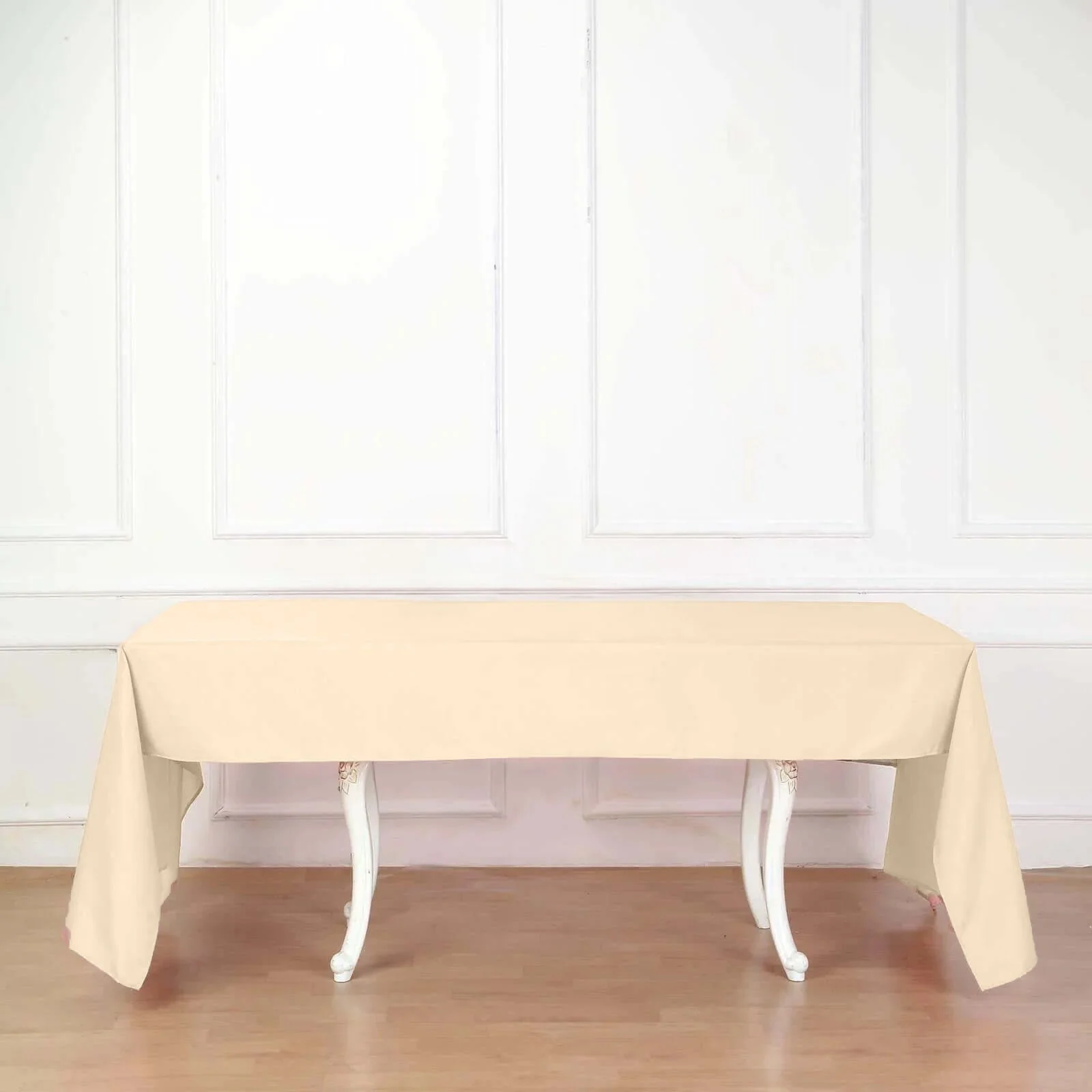 Polyester Rectangle Tablecloth 60"x126" Beige - Durable & Wrinkle-Resistant Table Cover - Image 8