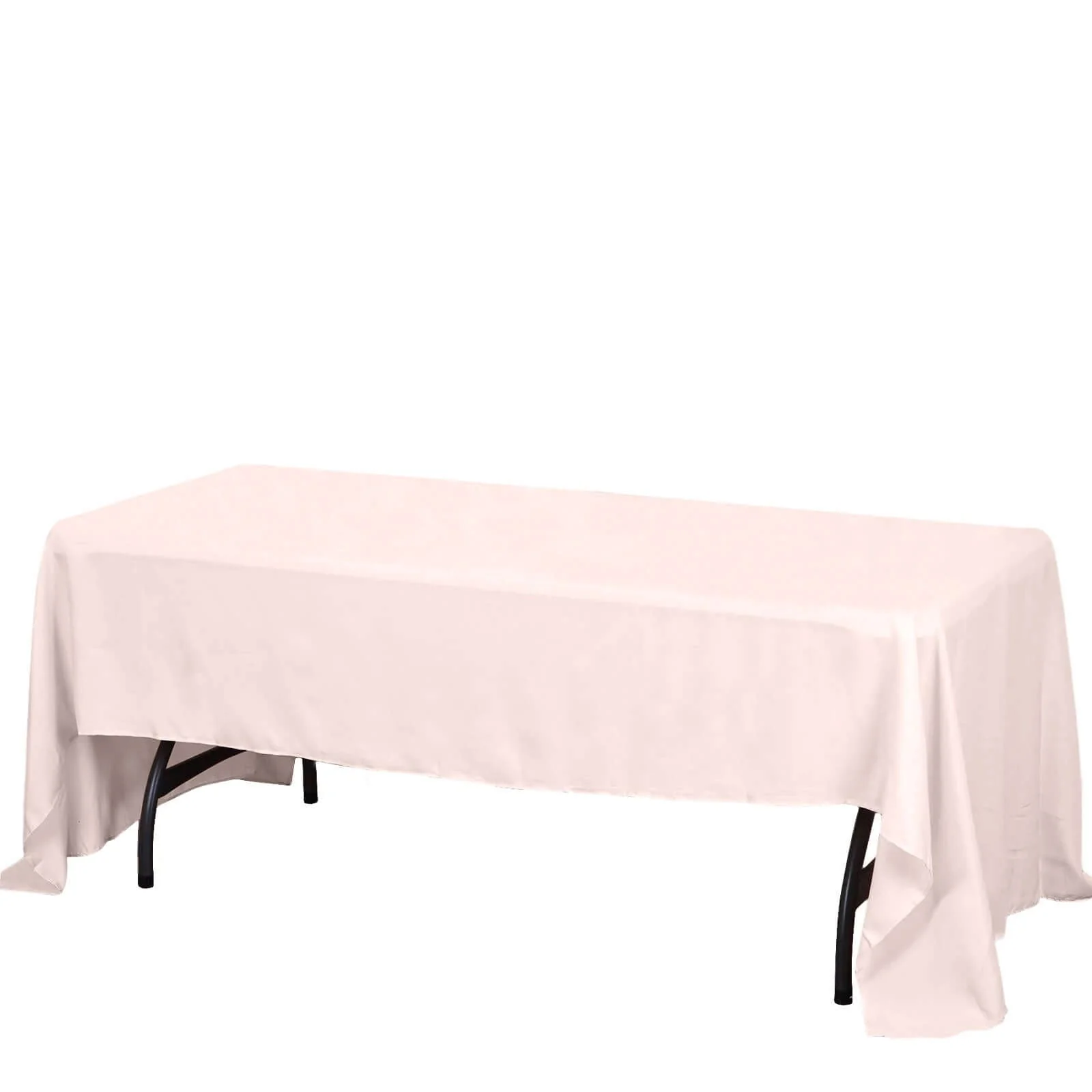 Polyester Rectangle Tablecloth 60"x126" Blush - Durable & Wrinkle-Resistant Table Cover - Image 6