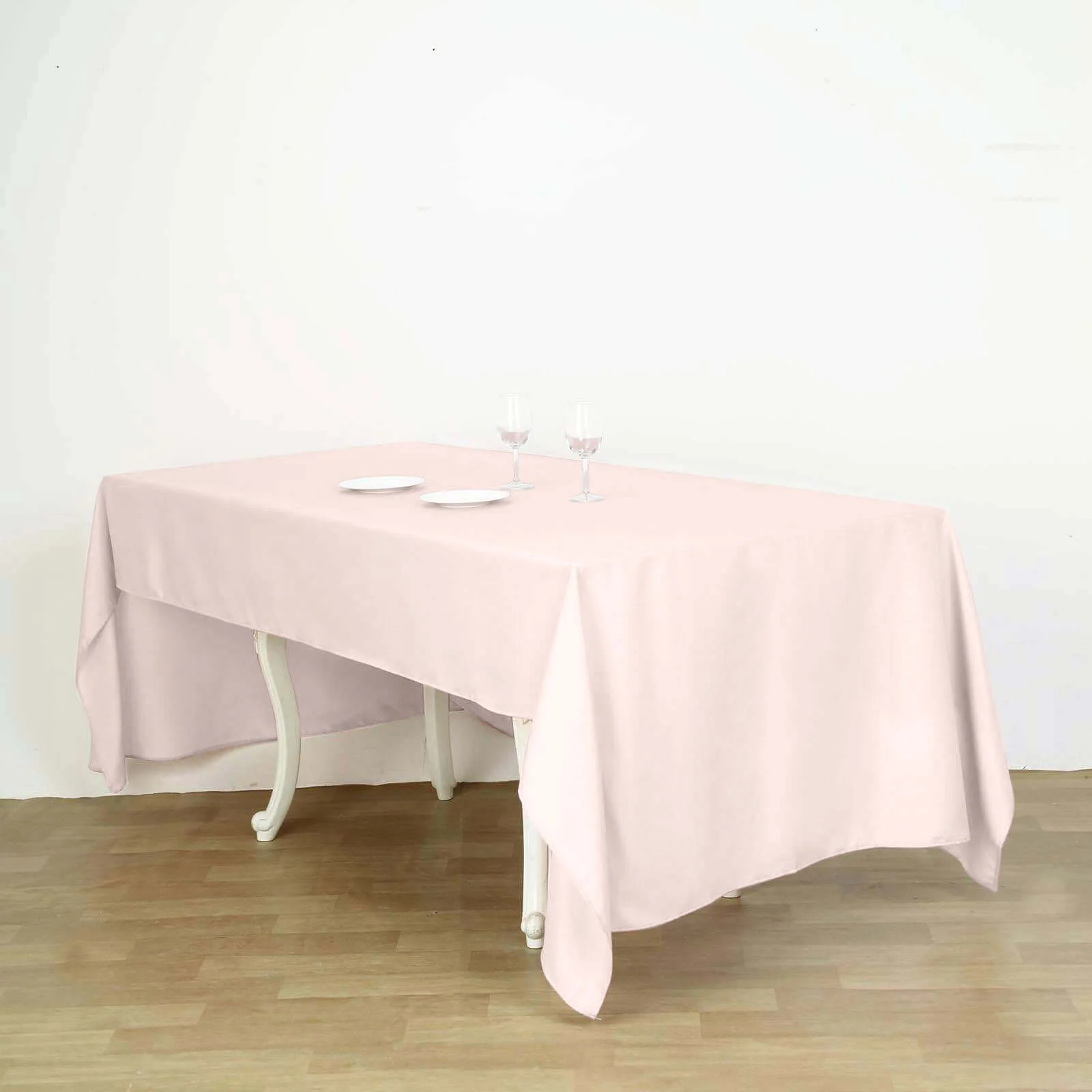 Polyester Rectangle Tablecloth 60"x126" Blush - Durable & Wrinkle-Resistant Table Cover - Image 7