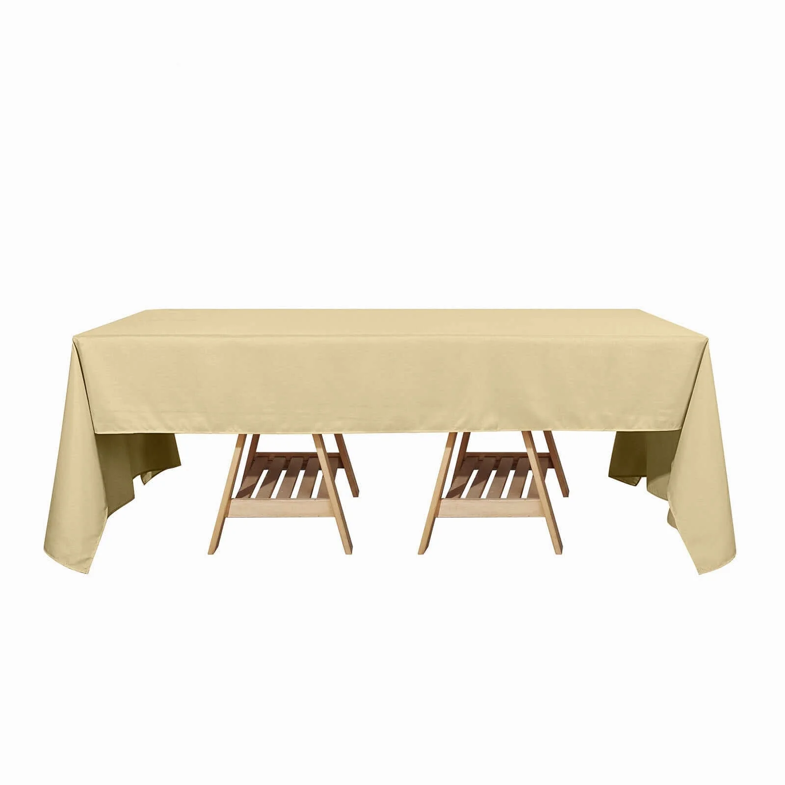 Polyester Rectangle Tablecloth 60"x126" Champagne - Durable & Wrinkle-Resistant Table Cover - Image 5