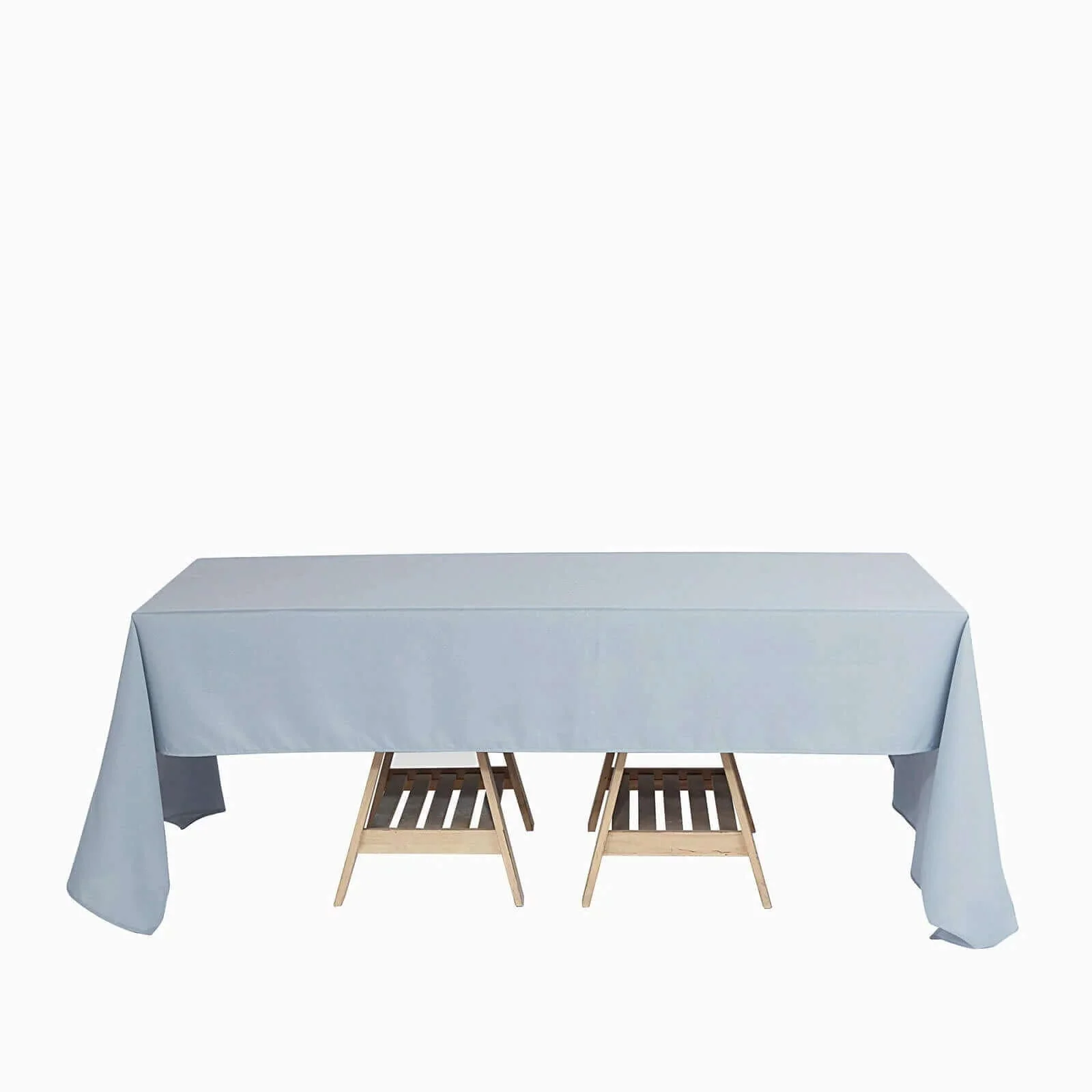 Polyester Rectangle Tablecloth 60"x126" Dusty Blue - Durable & Wrinkle-Resistant Table Cover - Image 5