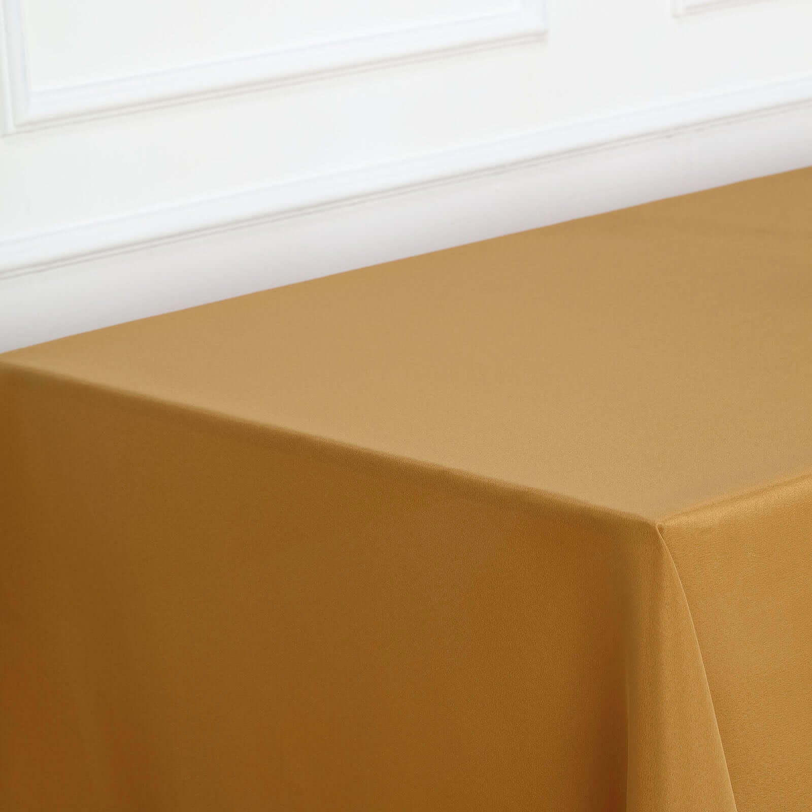Polyester Rectangle Tablecloth 60"x126" Gold - Durable and Wrinkle-Resistant Table Cover for Weddings & Events - Image 7