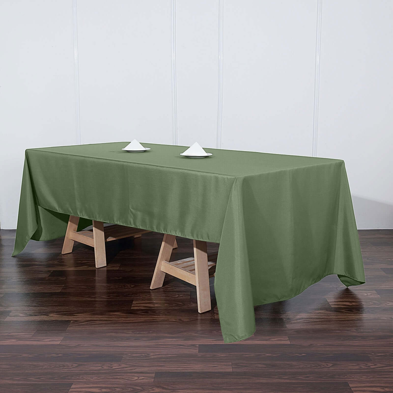 Polyester Rectangle Tablecloth 60"x126" Olive Green - Durable & Wrinkle-Resistant Table Cover - Image 5