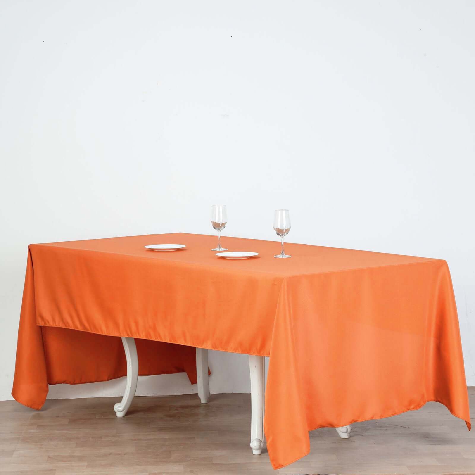 Polyester Rectangle Tablecloth 60"x126" Orange - Durable & Wrinkle-Resistant Table Cover - Image 5