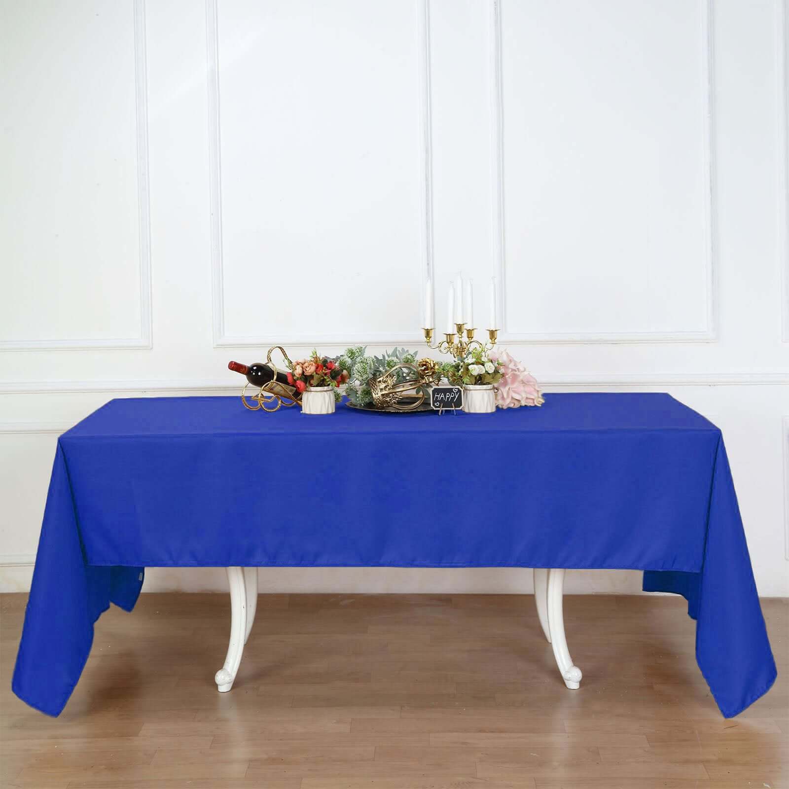 Polyester Rectangle Tablecloth 60"x126" Royal Blue - Durable & Wrinkle-Resistant Table Cover - Image 2