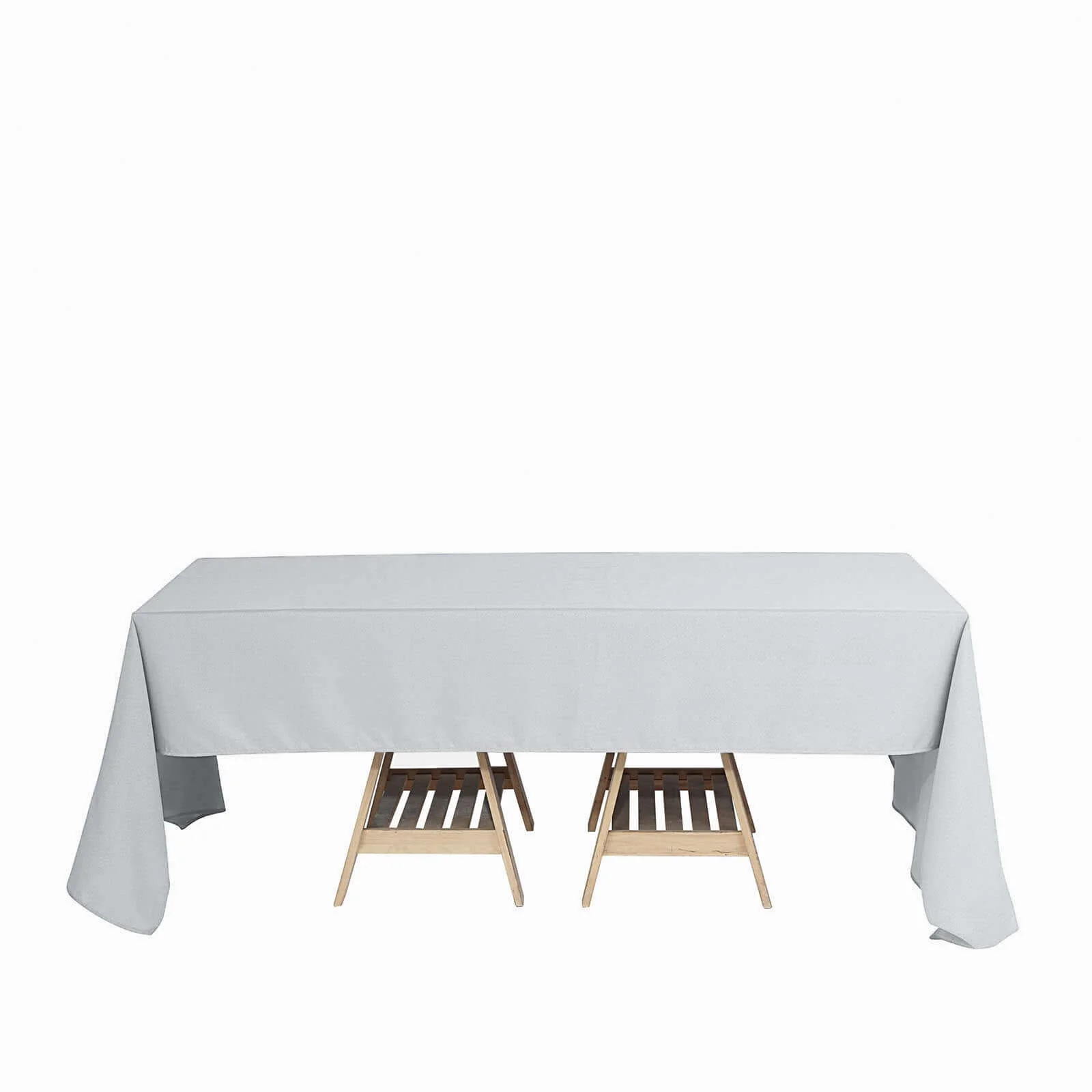 Polyester Rectangle Tablecloth 60"x126" Silver - Durable & Wrinkle-Resistant Table Cover - Image 6