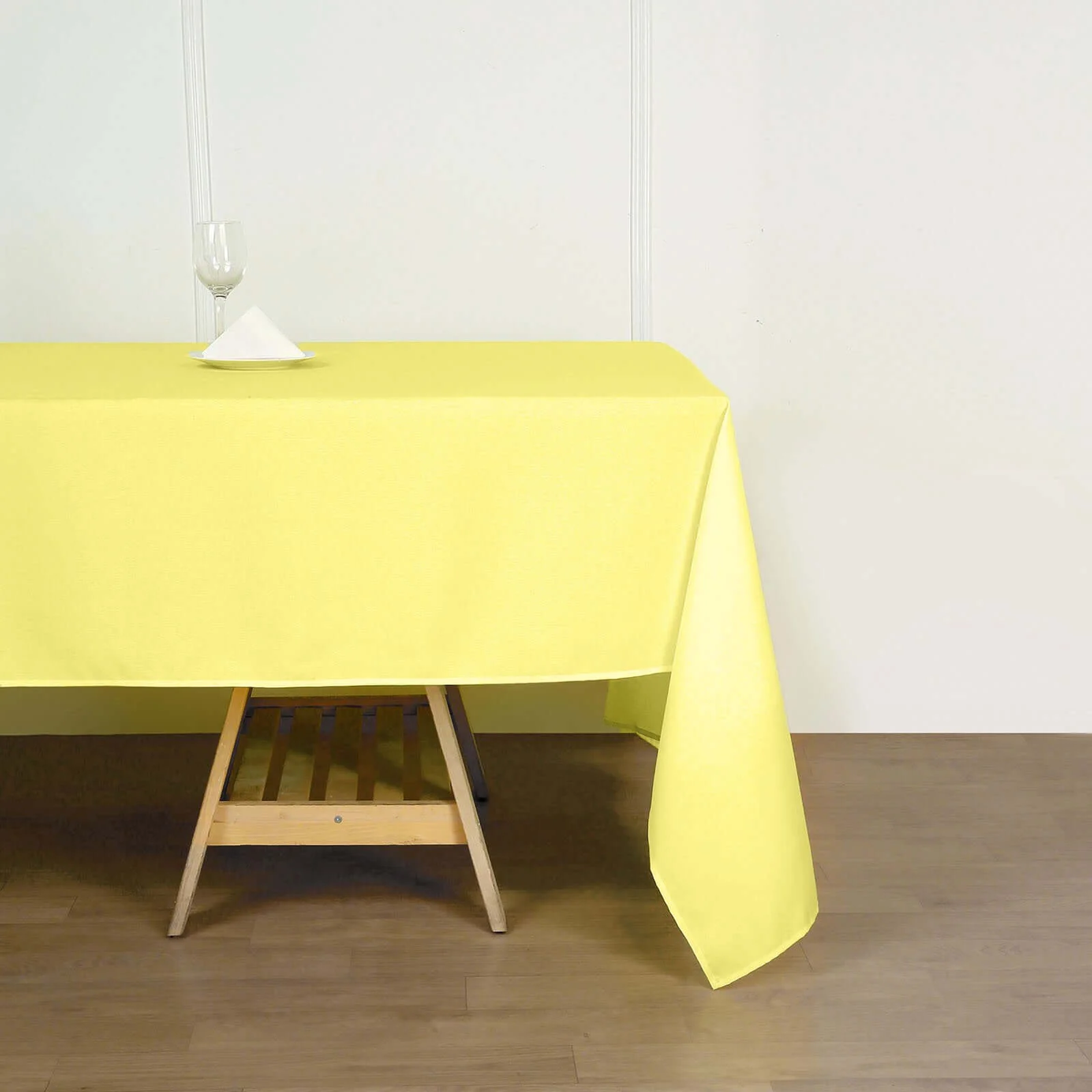 Polyester Rectangle Tablecloth 60"x126" Yellow - Durable & Wrinkle-Resistant Table Cover - Image 7