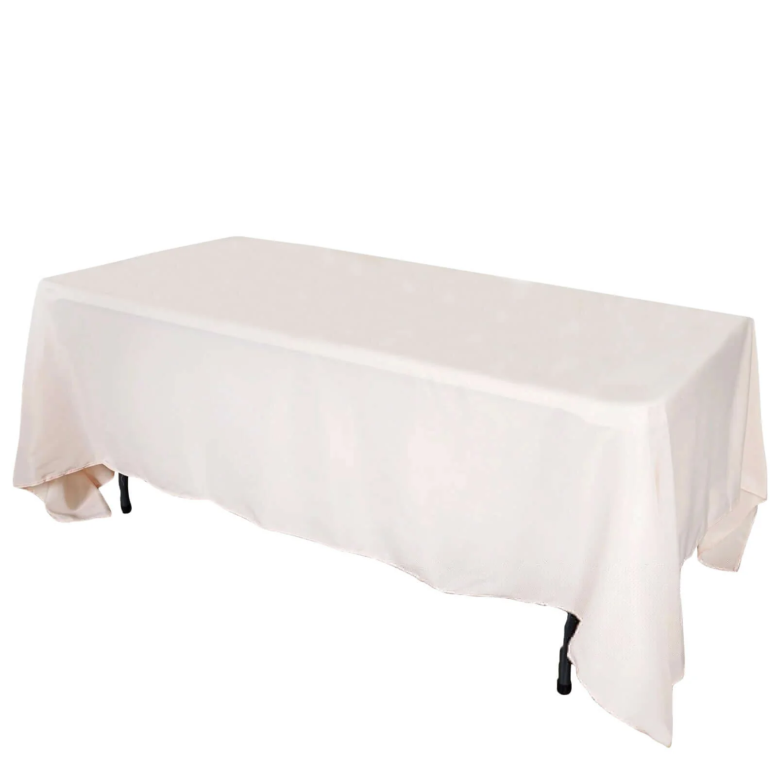 Polyester Rectangle Tablecloth 72"x120" Blush with Wrinkle-Resistant Finish - Reusable Table Cover - Image 5