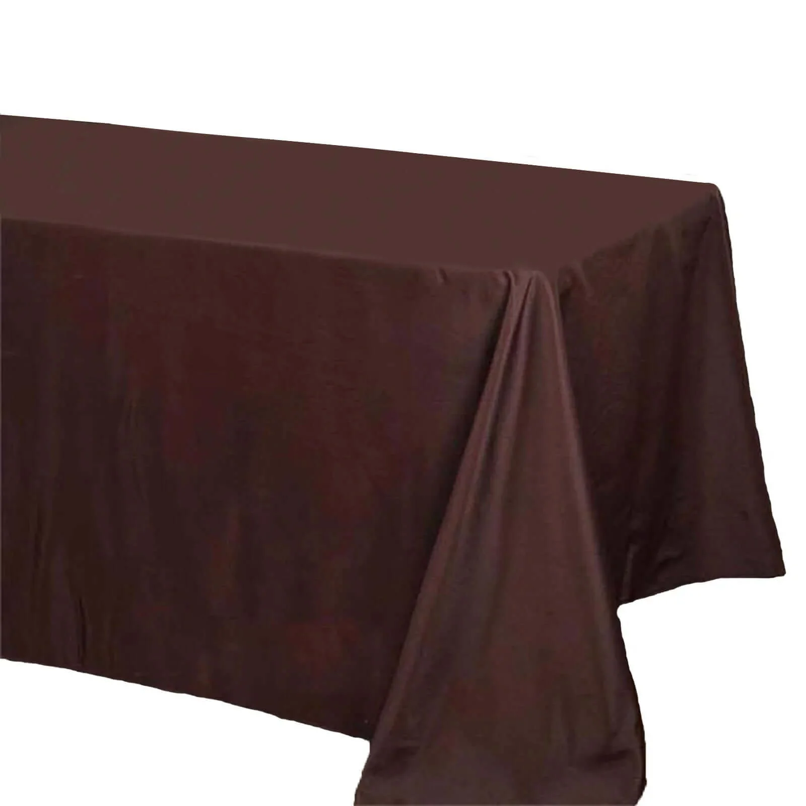 Polyester Rectangle Tablecloth 72"x120" Chocolate with Wrinkle-Resistant Finish - Reusable Table Cover - Image 6