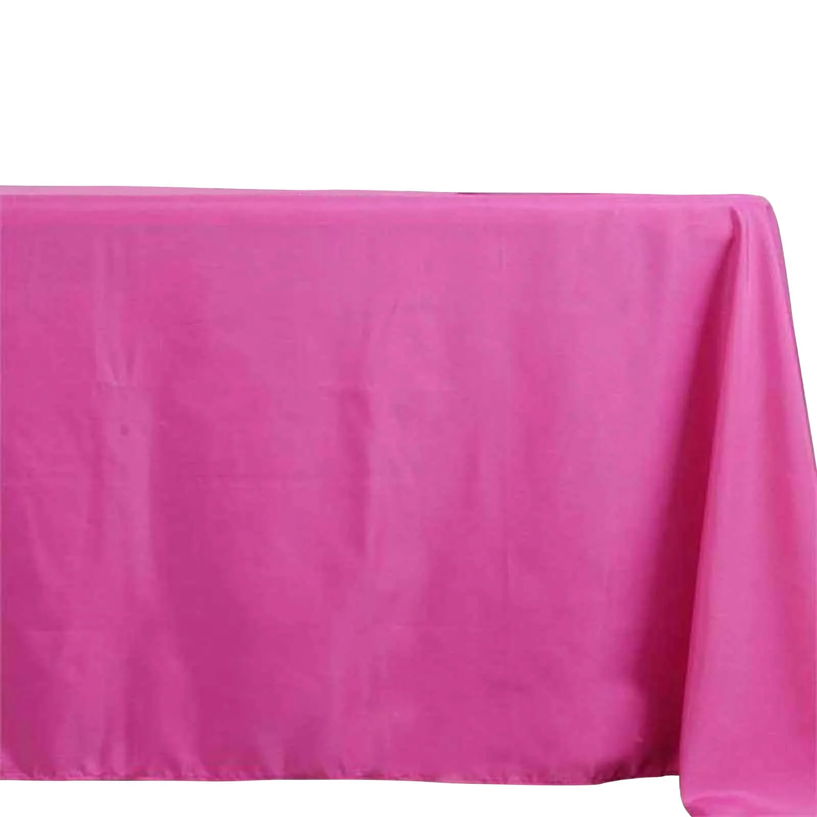 Polyester Rectangle Tablecloth 72"x120" Fuchsia with Wrinkle-Resistant Finish - Reusable Table Cover - Image 2