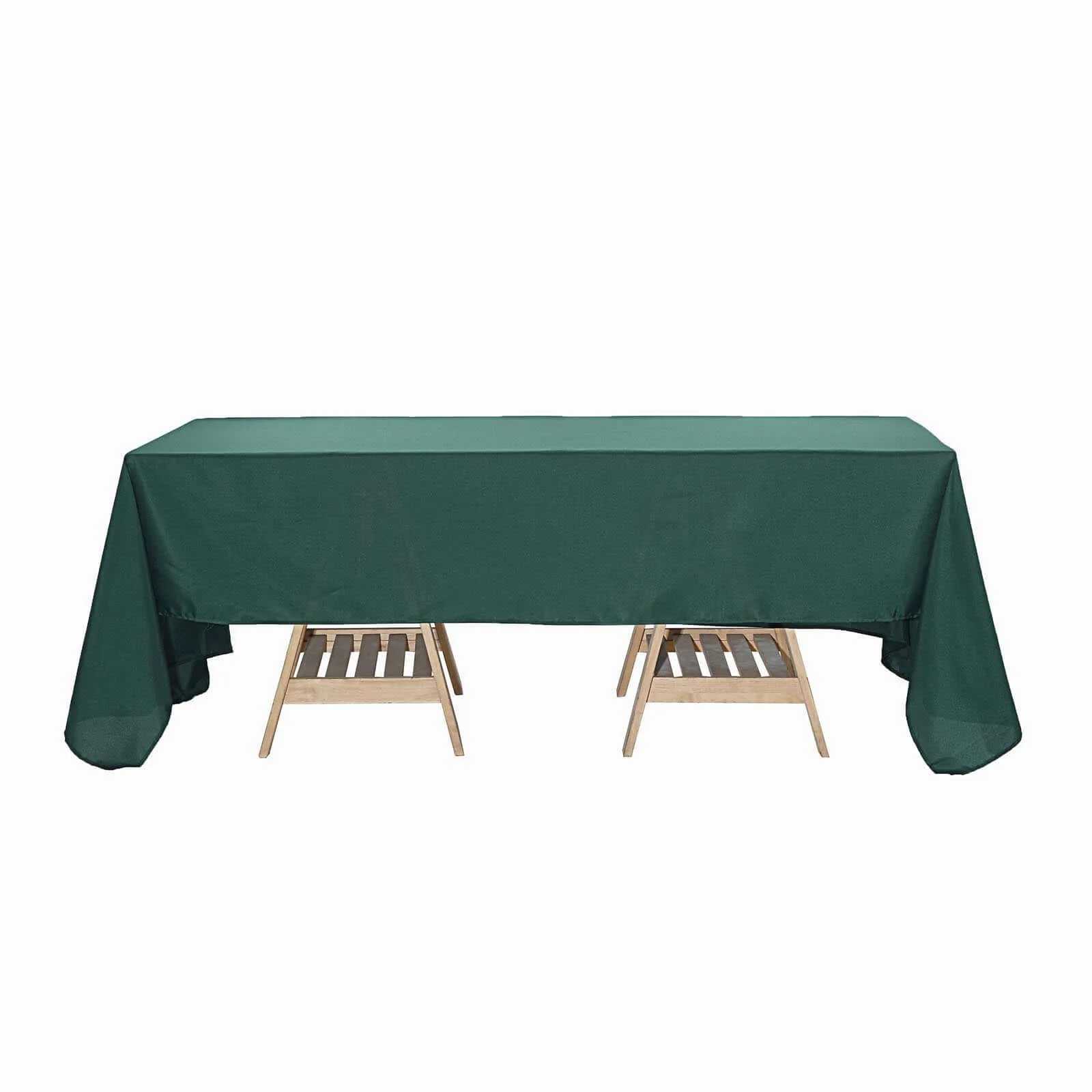 Polyester Rectangle Tablecloth 72"x120" Hunter Emerald Green with Wrinkle-Resistant Finish - Reusable and Polished - Image 5