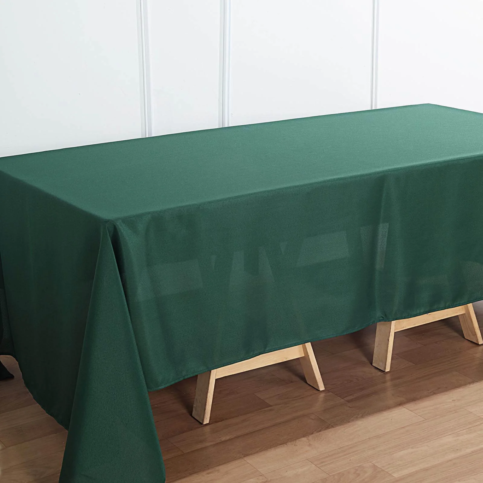 Polyester Rectangle Tablecloth 72"x120" Hunter Emerald Green with Wrinkle-Resistant Finish - Reusable and Polished - Image 7