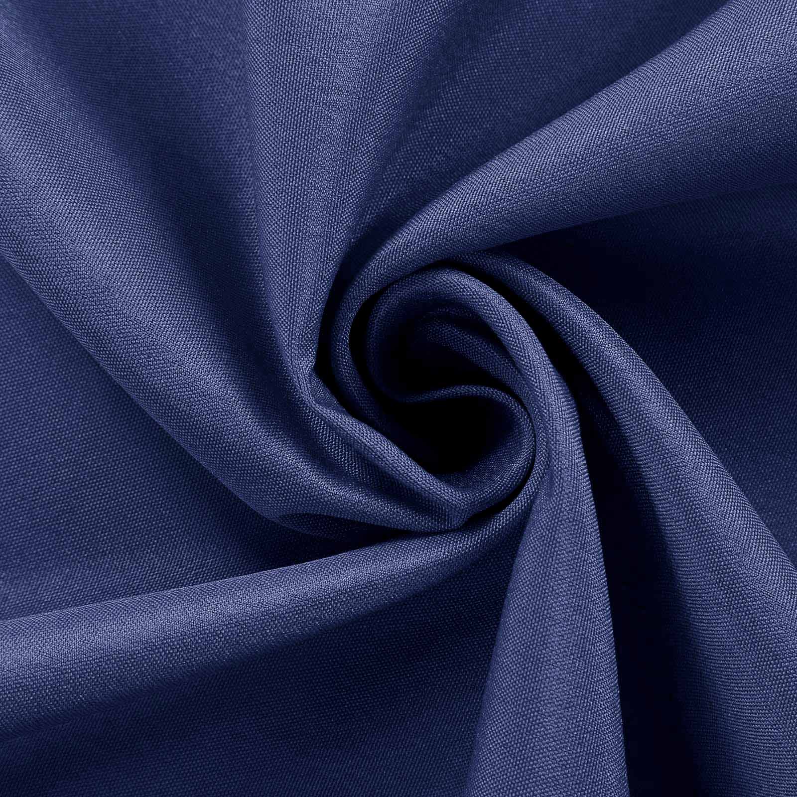 Polyester Rectangle Tablecloth 72"x120" Navy Blue with Wrinkle-Resistant Finish - Reusable Table Cover - Image 3