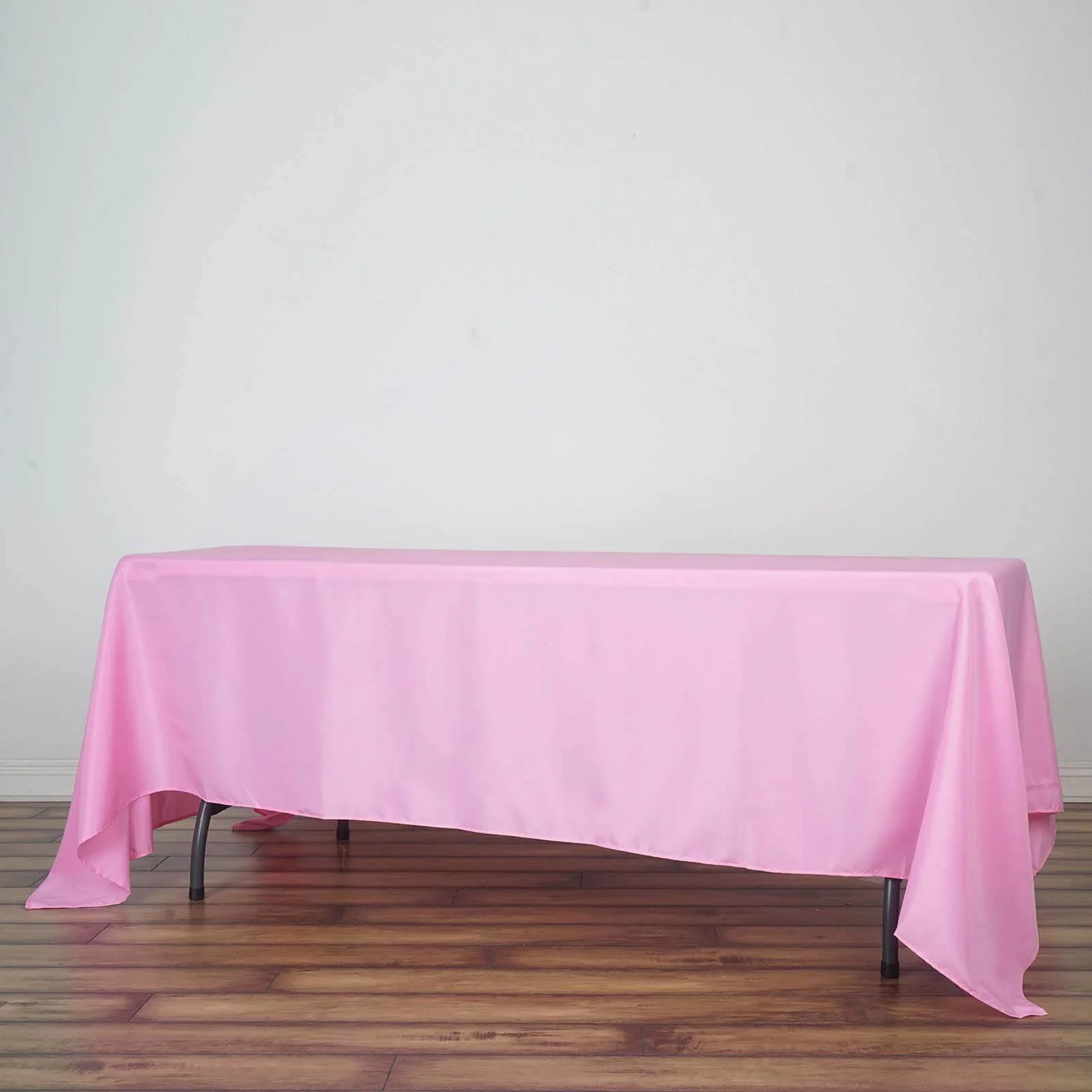 Polyester Rectangle Tablecloth 72"x120" Pink with Wrinkle-Resistant Finish - Reusable Table Cover - Image 6