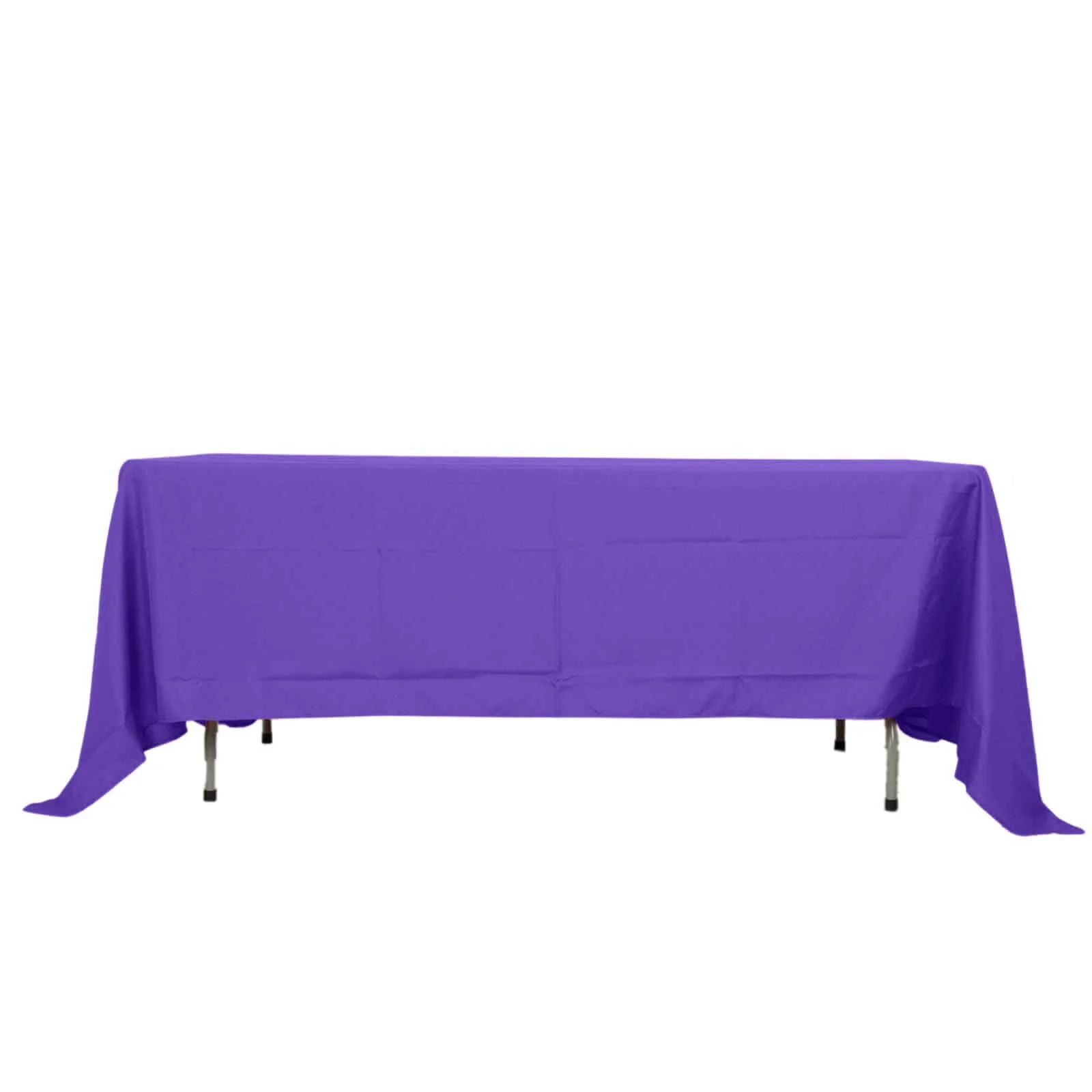 Polyester Rectangle Tablecloth 72"x120" Purple with Wrinkle-Resistant Finish - Reusable Table Cover - Image 6