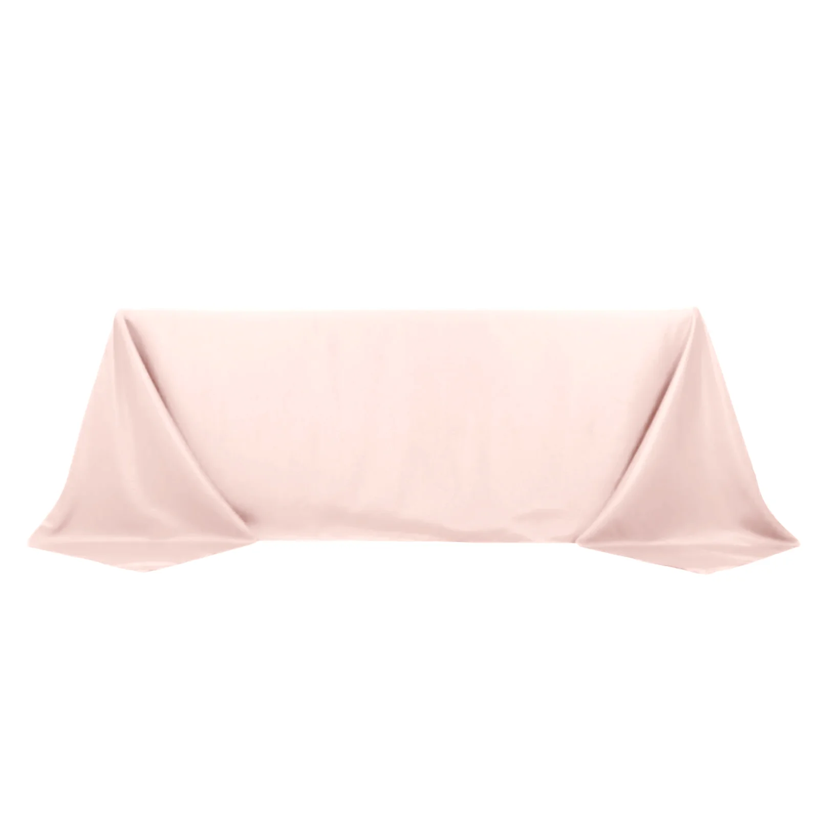Polyester Rectangle Tablecloth 90"x132" Blush with Seamless Finish - Image 8