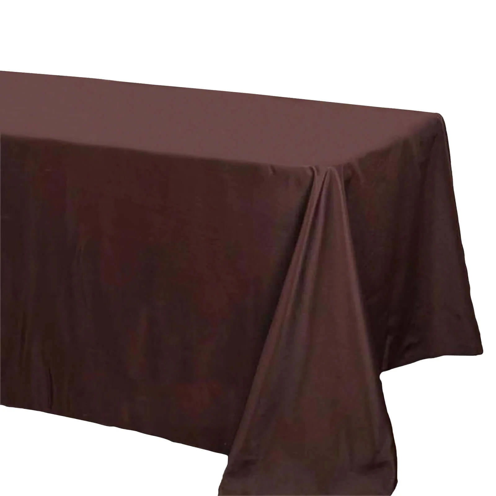 Polyester Rectangle Tablecloth 90"x132" Chocolate with Seamless Finish - Image 6