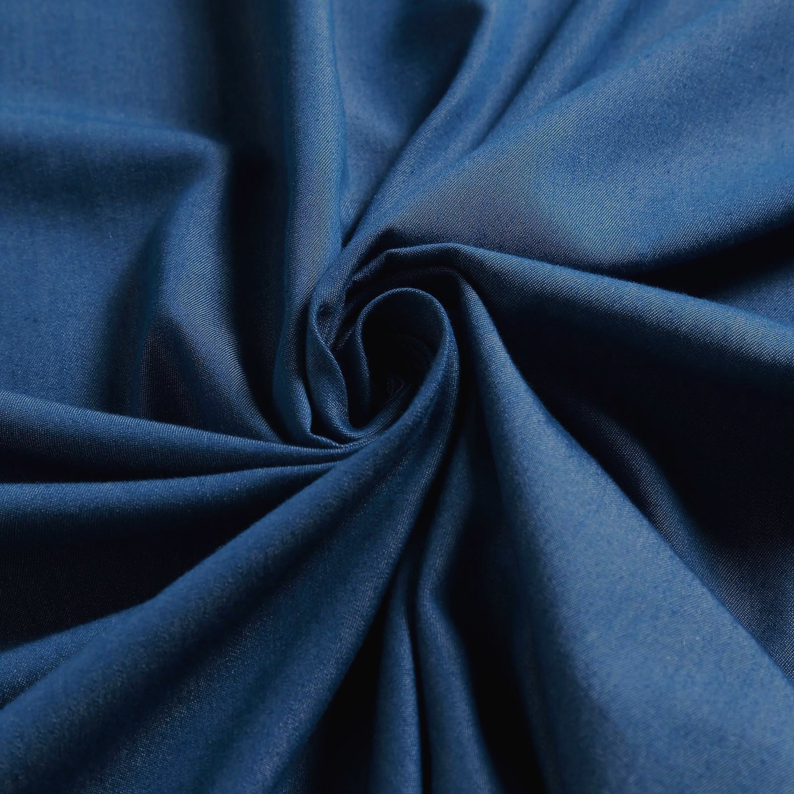 Polyester Rectangle Tablecloth 90"x132" Dark Denim Blue with Faux Denim Design - Seamless Finish for Chic Occasions - Image 8