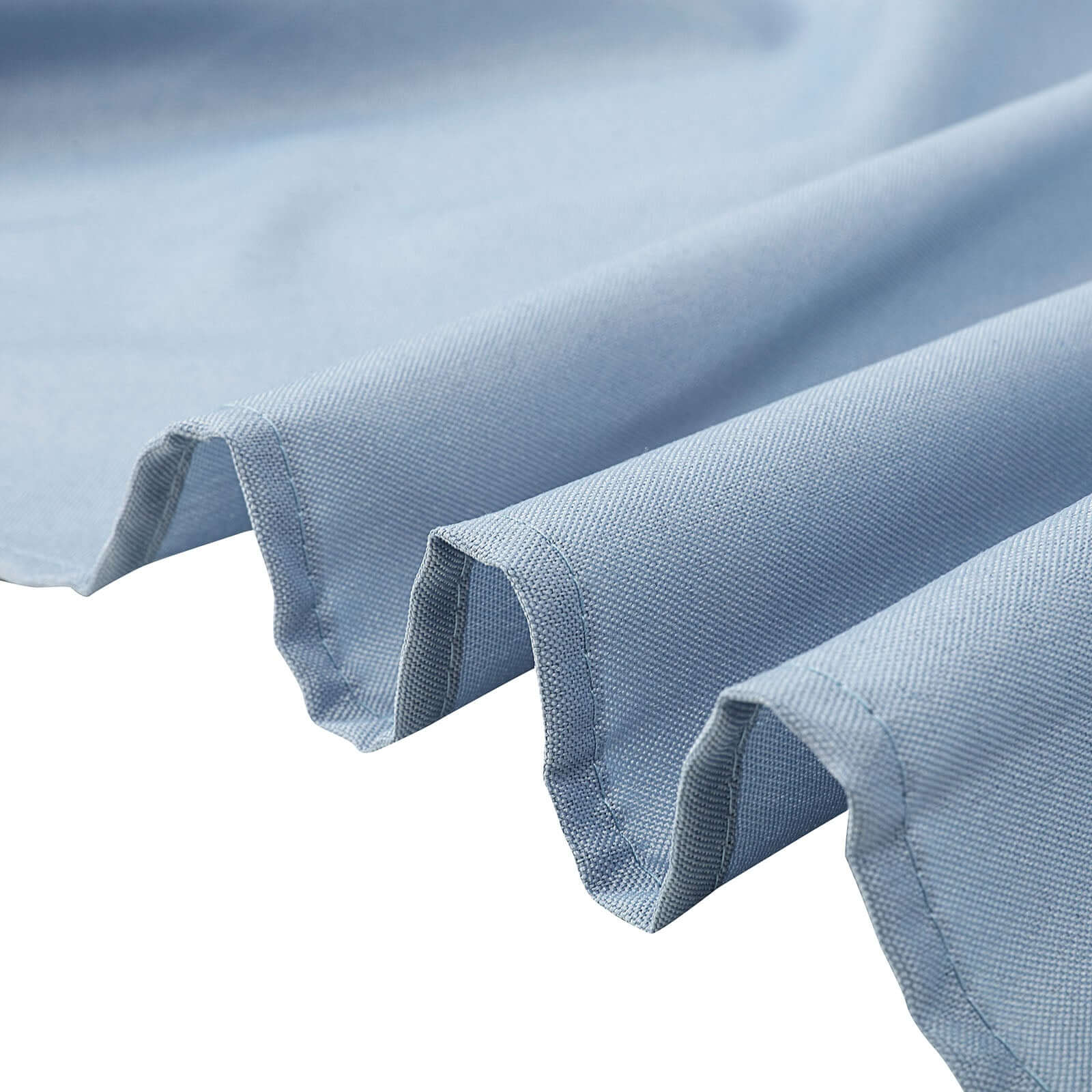 Polyester Rectangle Tablecloth 90"x132" Dusty Blue with Seamless Finish - Image 7
