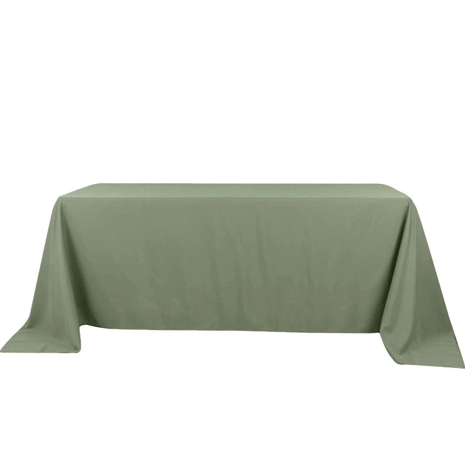 Polyester Rectangle Tablecloth 90"x132" Dusty Sage Green with Seamless Finish - Image 3
