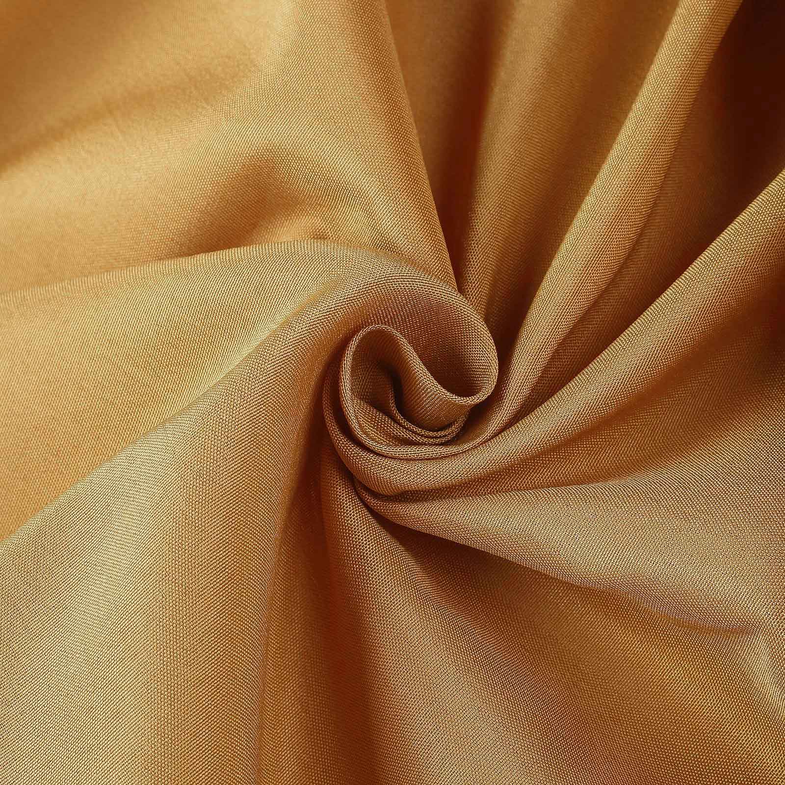 Polyester Rectangle Tablecloth 90"x132" Gold with Seamless Finish - Sophisticated Style for Wedding Receptions - Image 8