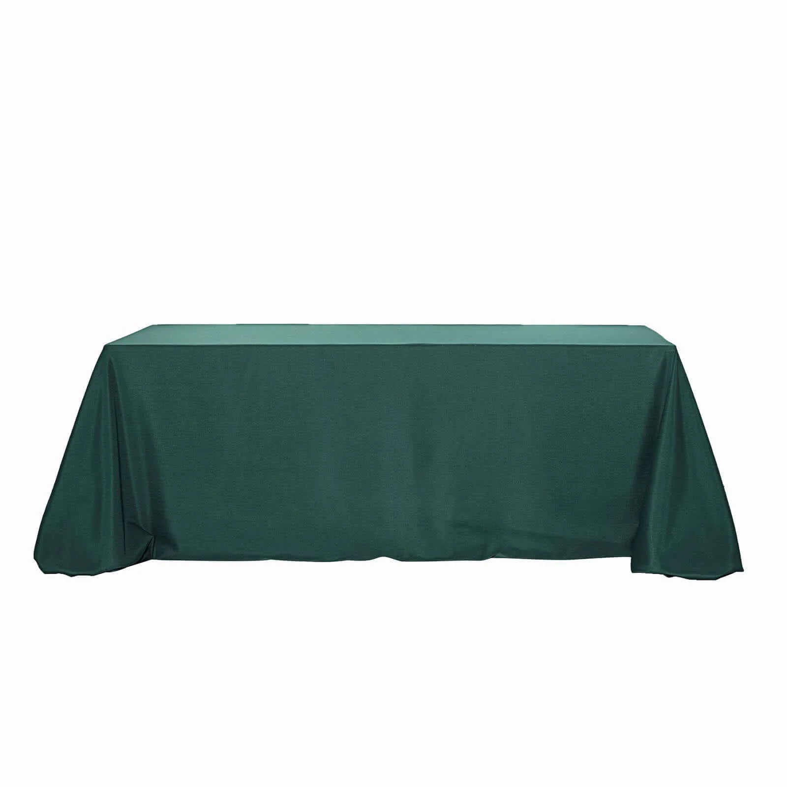 Polyester Rectangle Tablecloth 90"x132" Hunter Emerald Green with Seamless Finish - Image 6