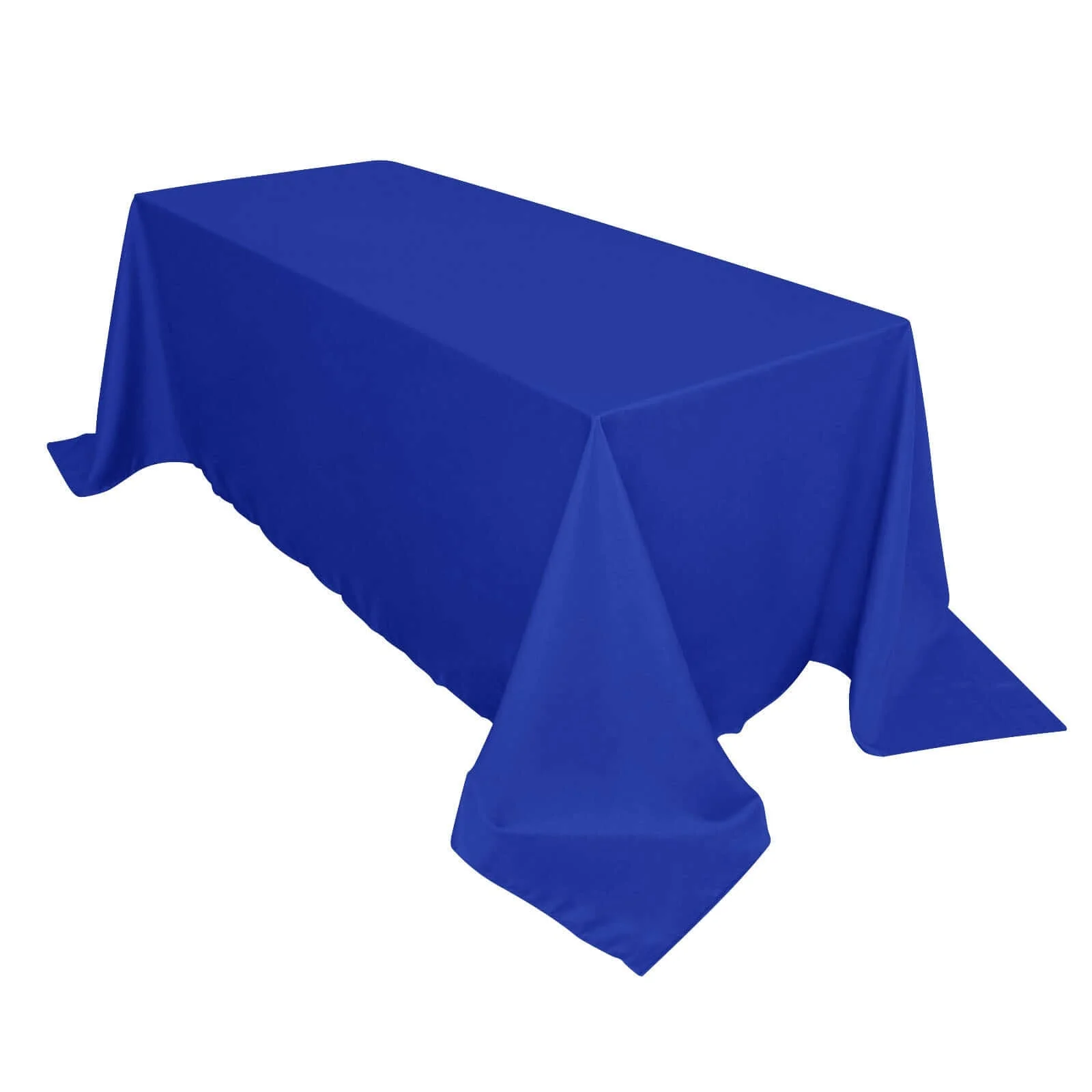 Polyester Rectangle Tablecloth 90"x132" Royal Blue with Seamless Finish - Image 5