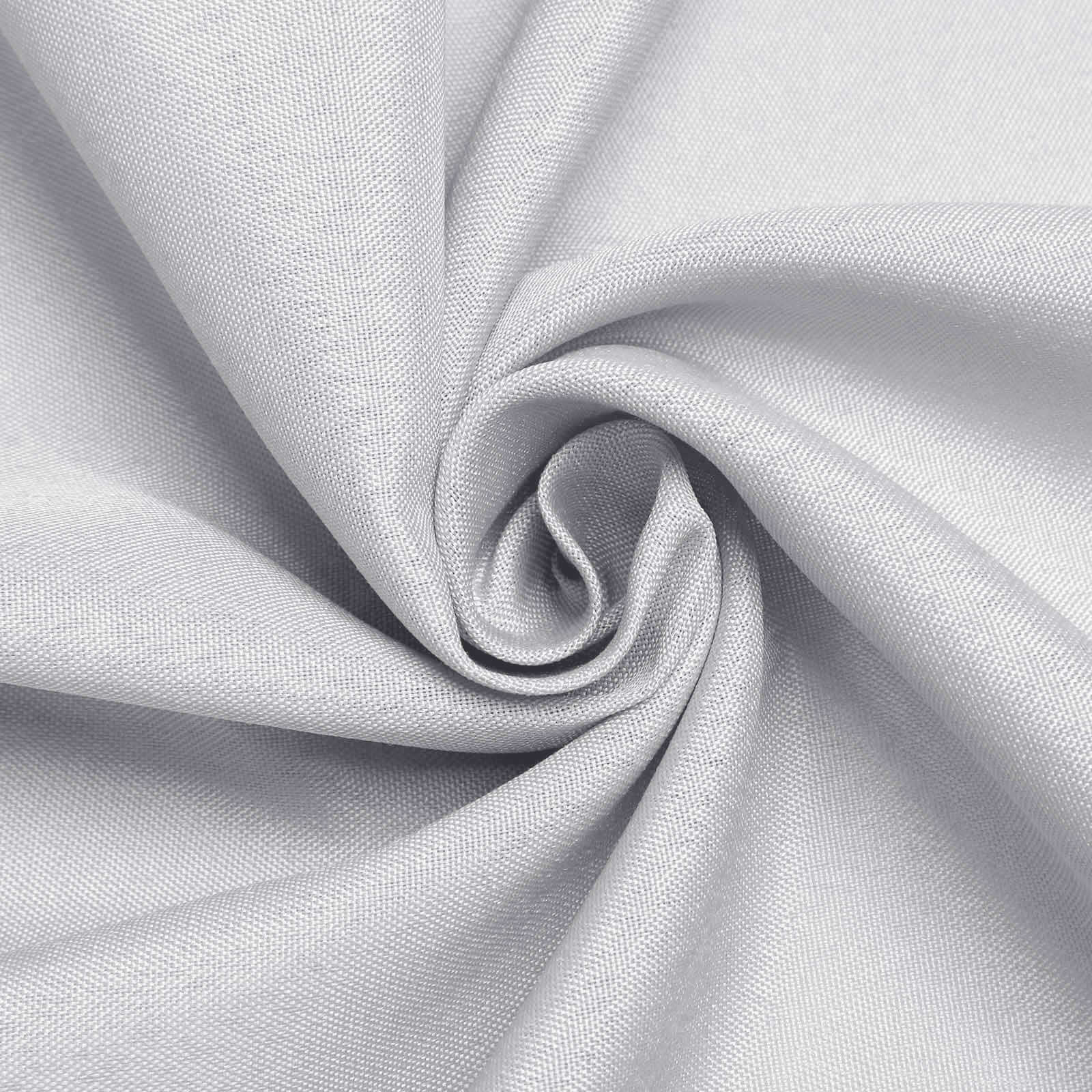 Polyester Rectangle Tablecloth 90"x132" Silver with Seamless Finish - Image 8