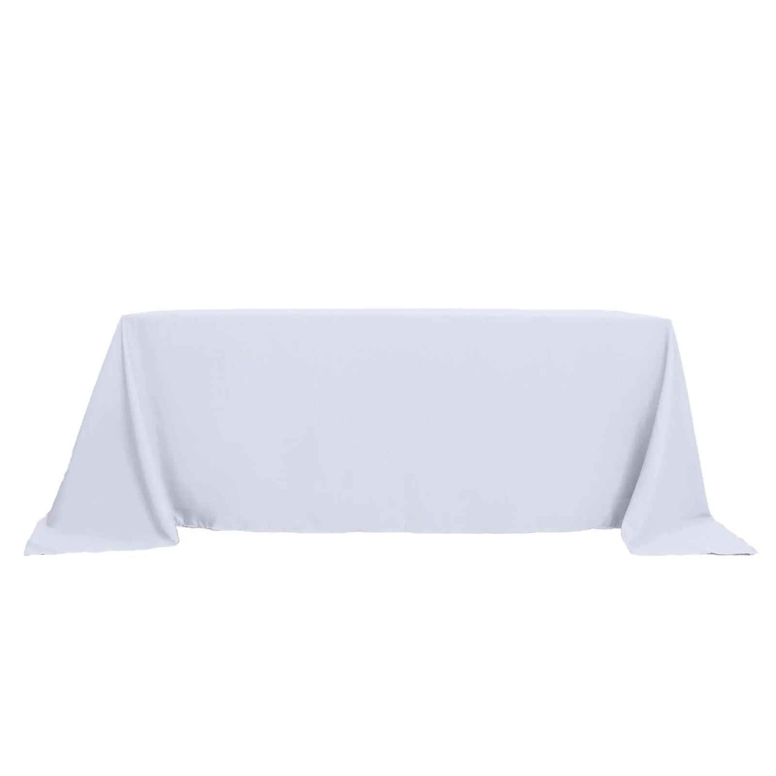 Polyester Rectangle Tablecloth 90"x132" White with Seamless Finish - Sophisticated Style for Wedding Receptions - Image 7