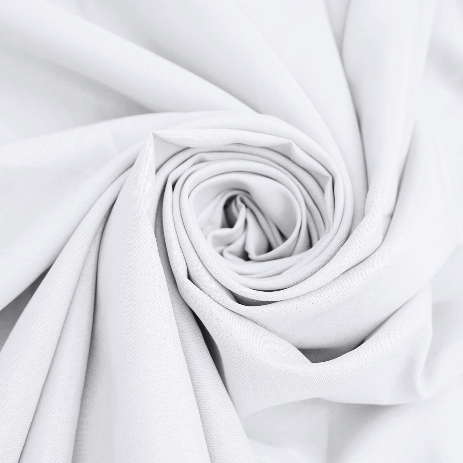Polyester Rectangle Tablecloth 90"x132" White with Seamless Finish - Sophisticated Style for Wedding Receptions - Image 8