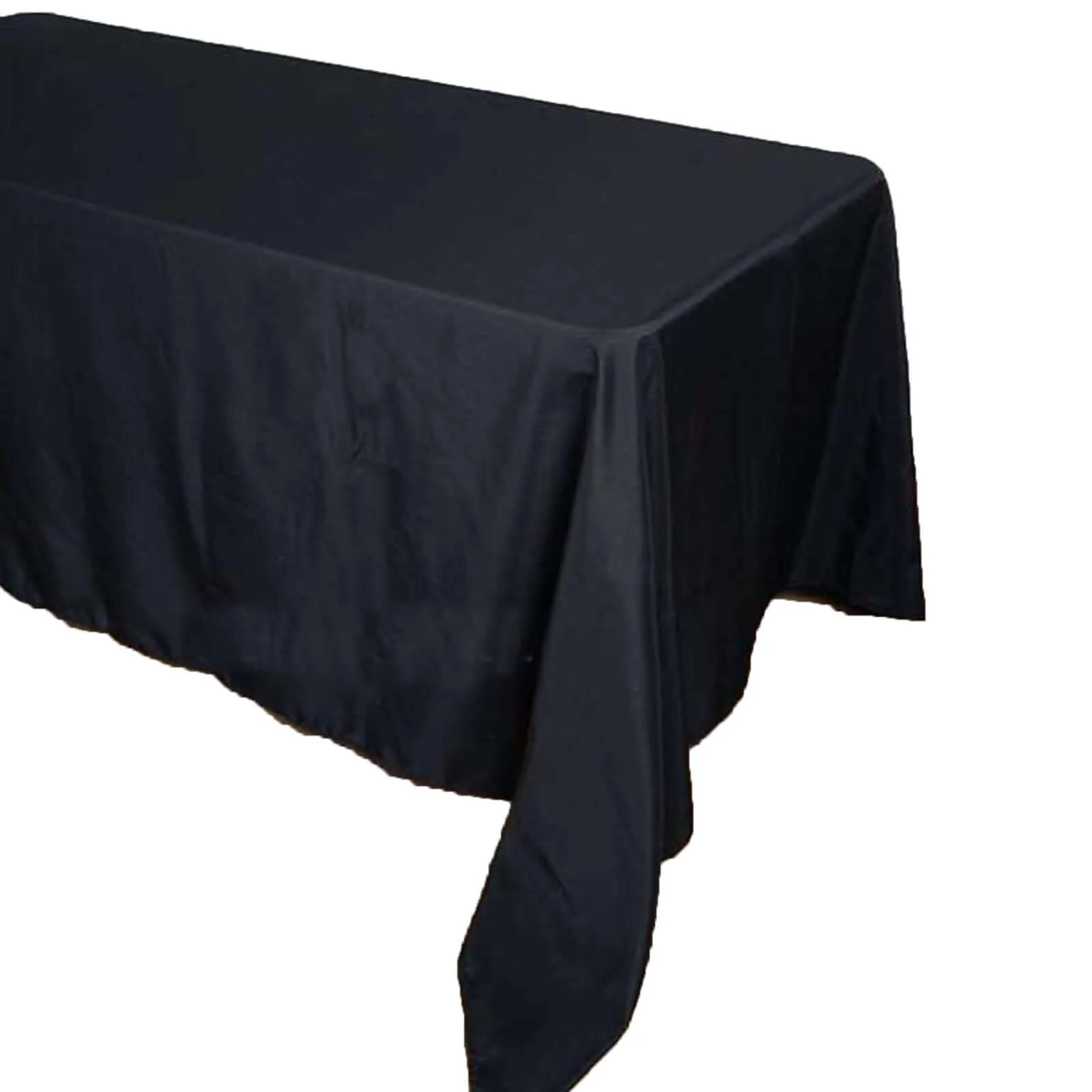 Polyester Rectangle Tablecloth 90"x156" Black with Seamless Finish - Image 6