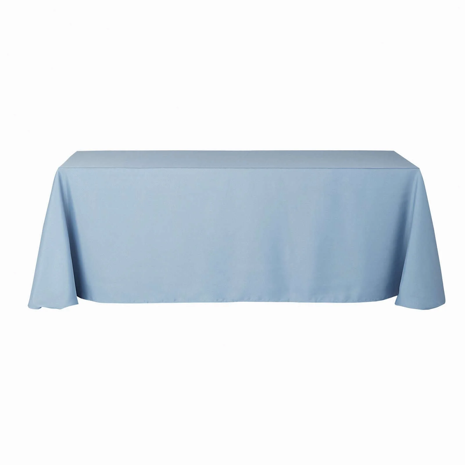 Polyester Rectangle Tablecloth 90"x156" Dusty Blue with Seamless Finish - Image 3