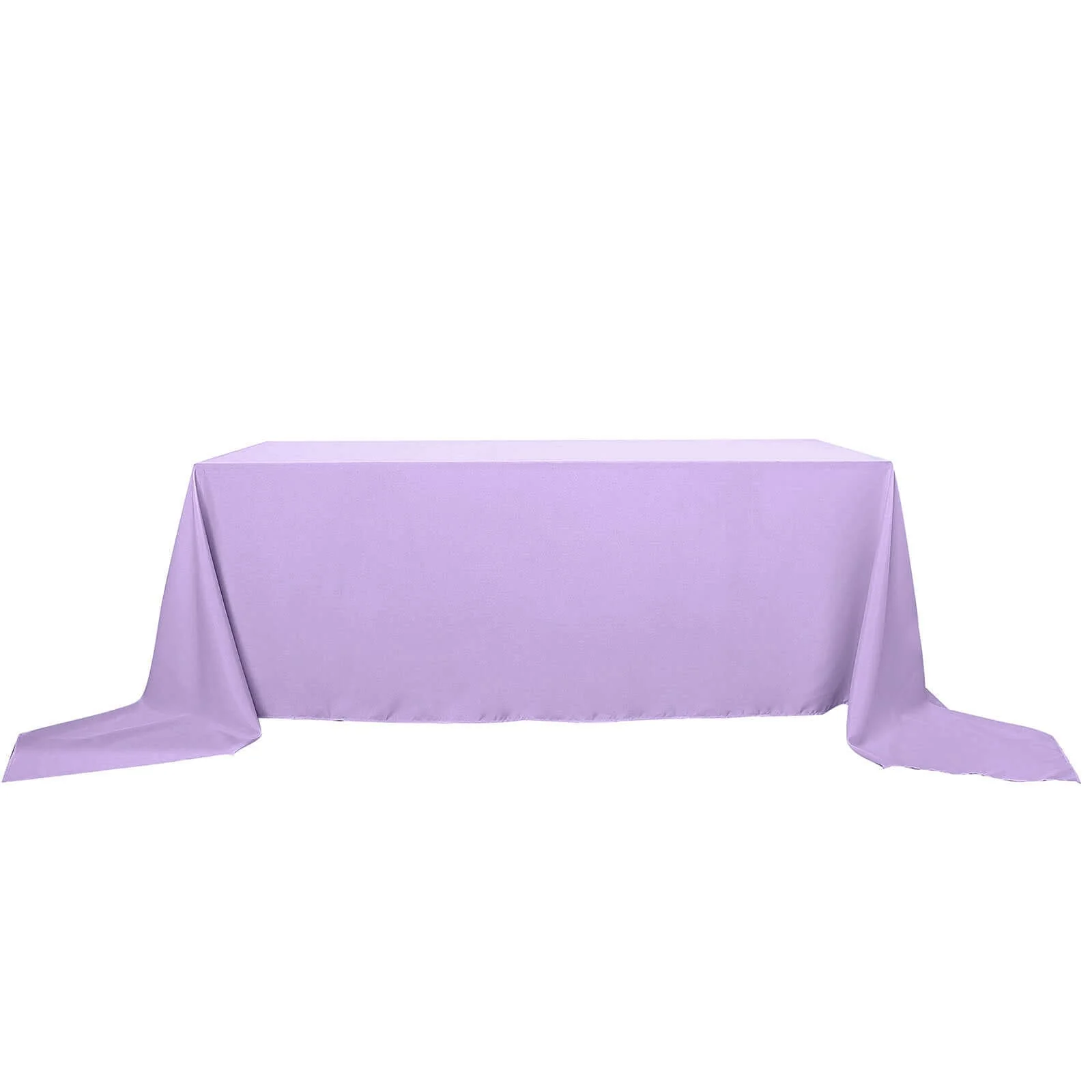 Polyester Rectangle Tablecloth 90"x156" Lavender Lilac with Seamless Finish - Image 6