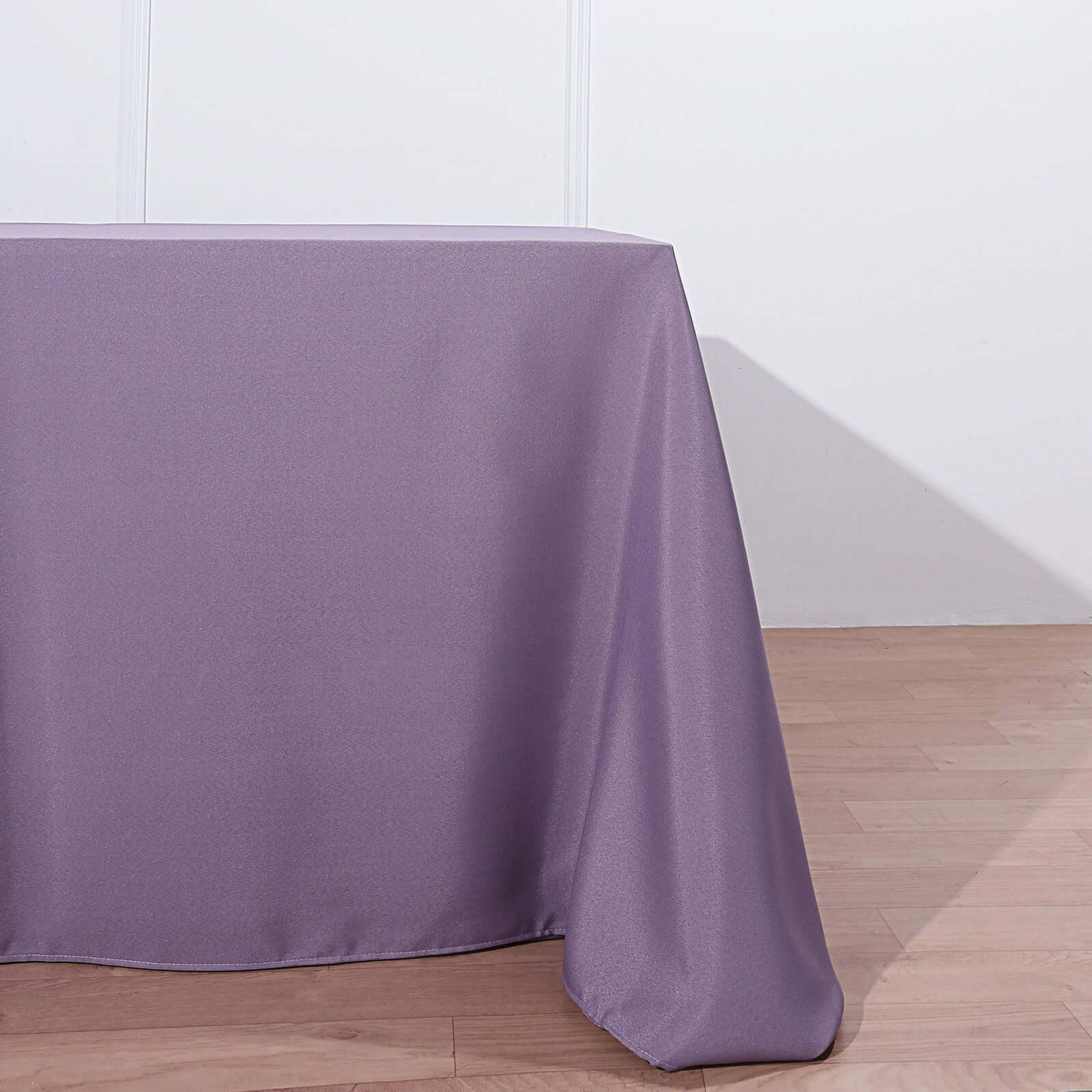 Polyester Rectangle Tablecloth 90"x156" Violet Amethyst with Seamless Finish - Image 6