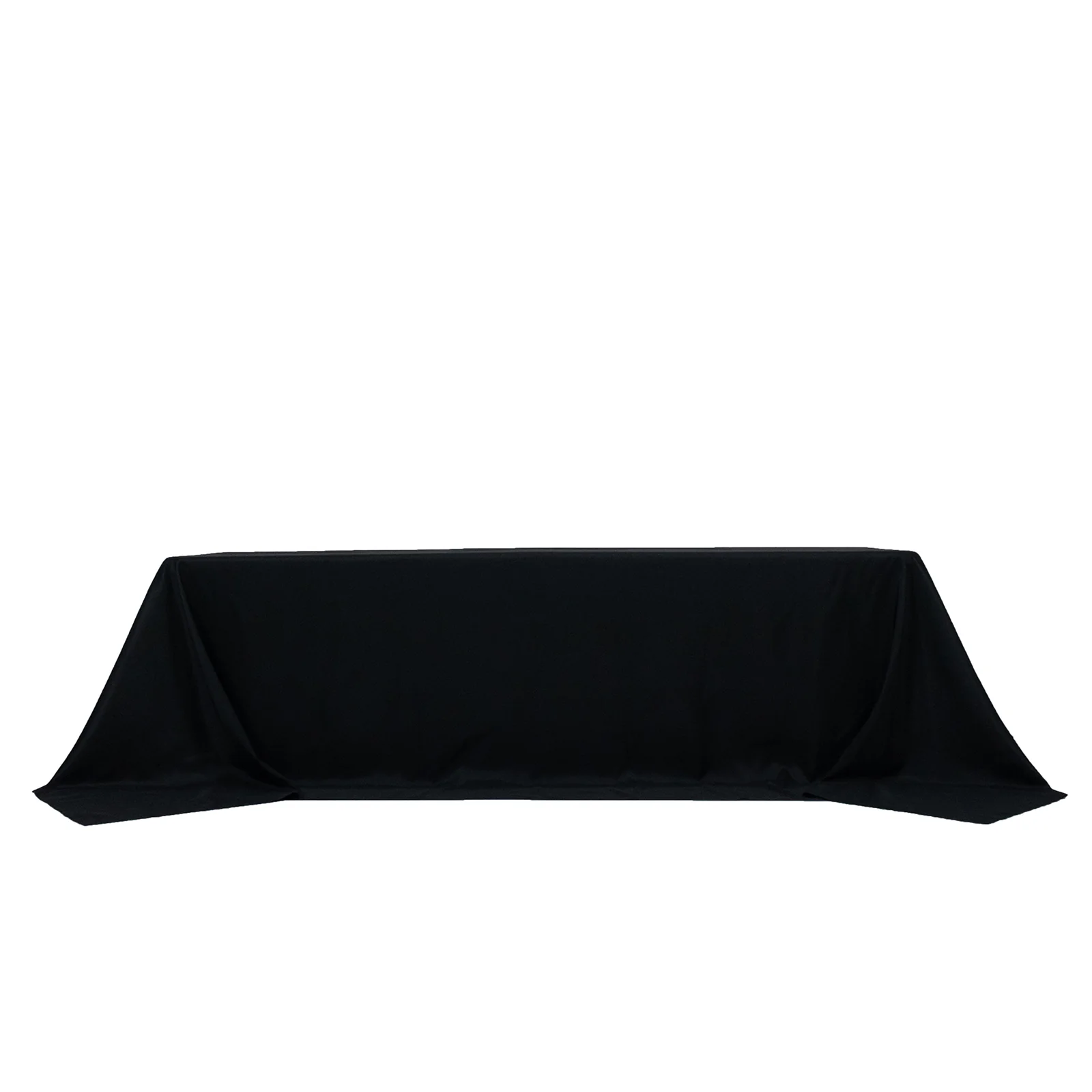 Polyester Rectangular King Tablecloth – 108" x 156" Extra-Wide Black, Wrinkle-Resistant Banquet Linen for Catering, Events & 8ft Tables - Image 2
