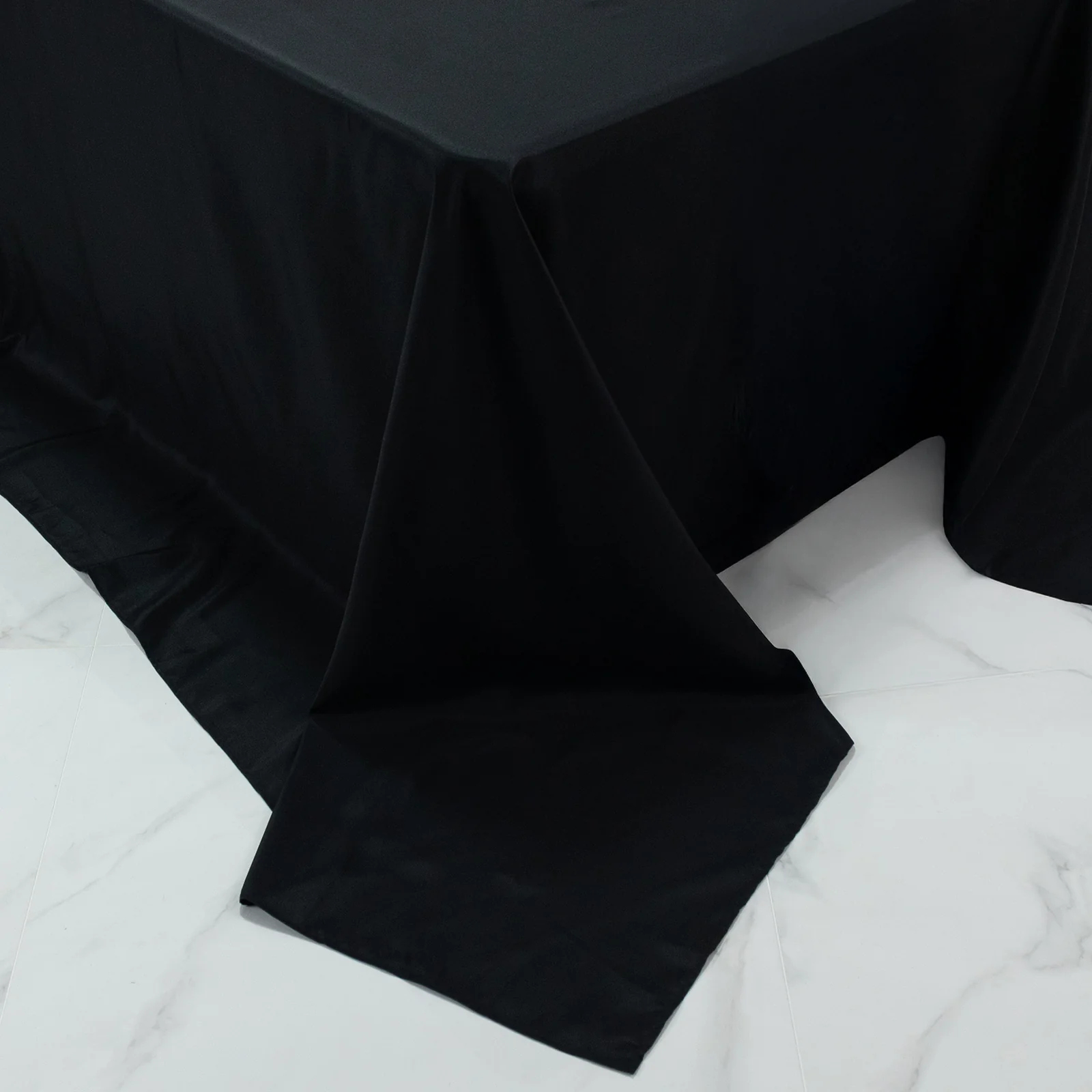 Polyester Rectangular King Tablecloth – 108" x 156" Extra-Wide Black, Wrinkle-Resistant Banquet Linen for Catering, Events & 8ft Tables - Image 6