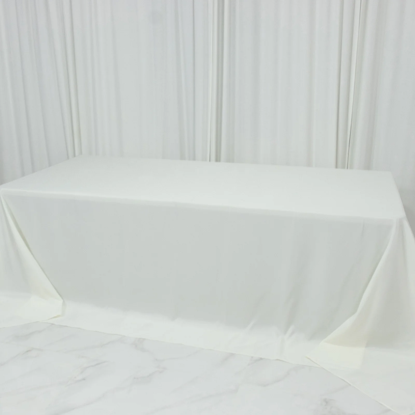 Polyester Rectangular King Tablecloth – 108" x 156" Extra-Wide Ivory, Wrinkle-Resistant Banquet Linen for Catering, Events & 8ft Tables - Image 8