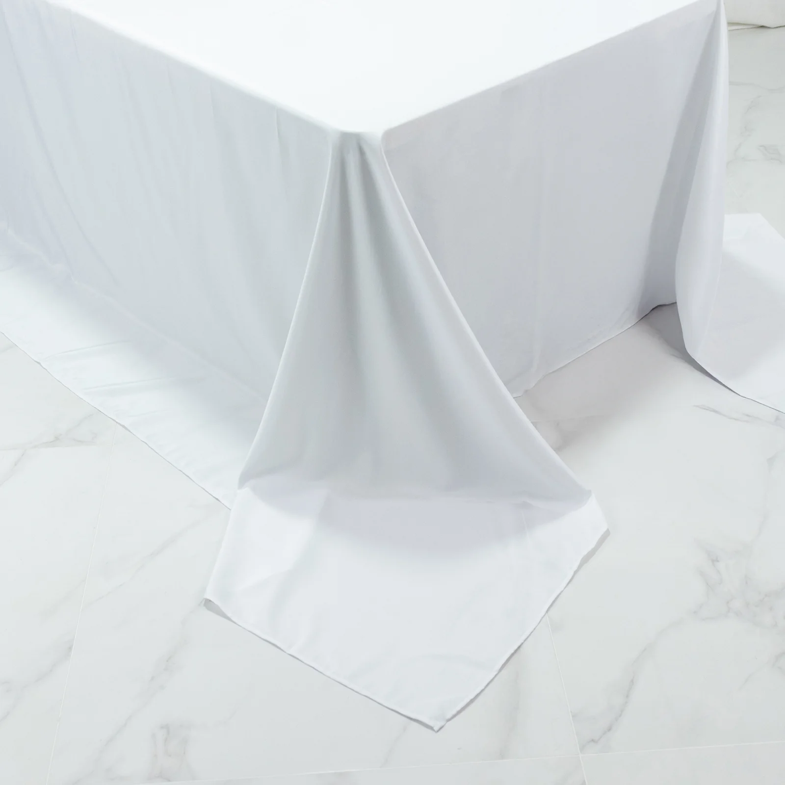 Polyester Rectangular King Tablecloth – 108" x 156" Extra-Wide White, Wrinkle-Resistant Banquet Linen for Catering, Events & 8ft Tables - Image 7