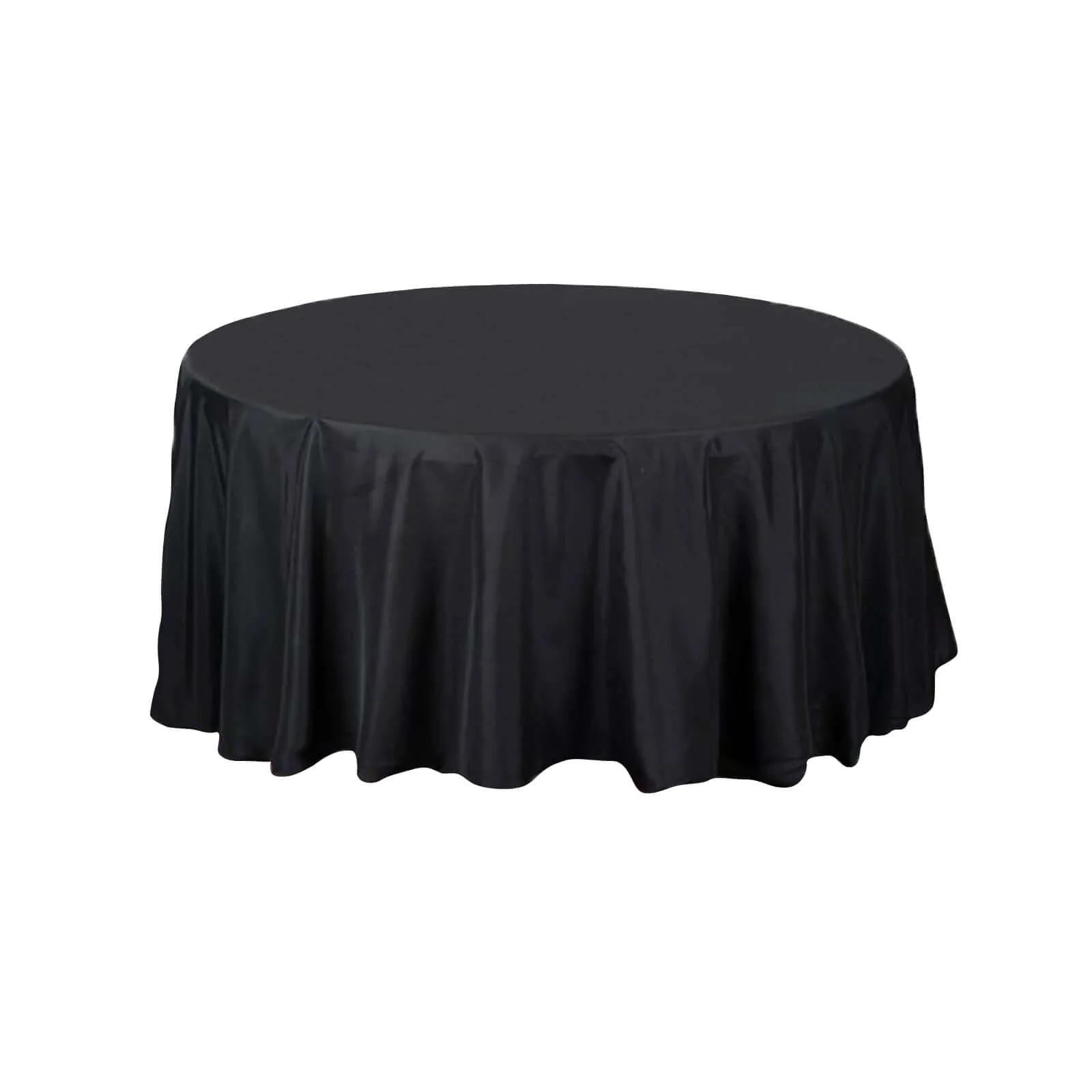 Polyester Round Tablecloth 108" Black - Durable and Stain-Resistant for Easy Maintenance - Image 6