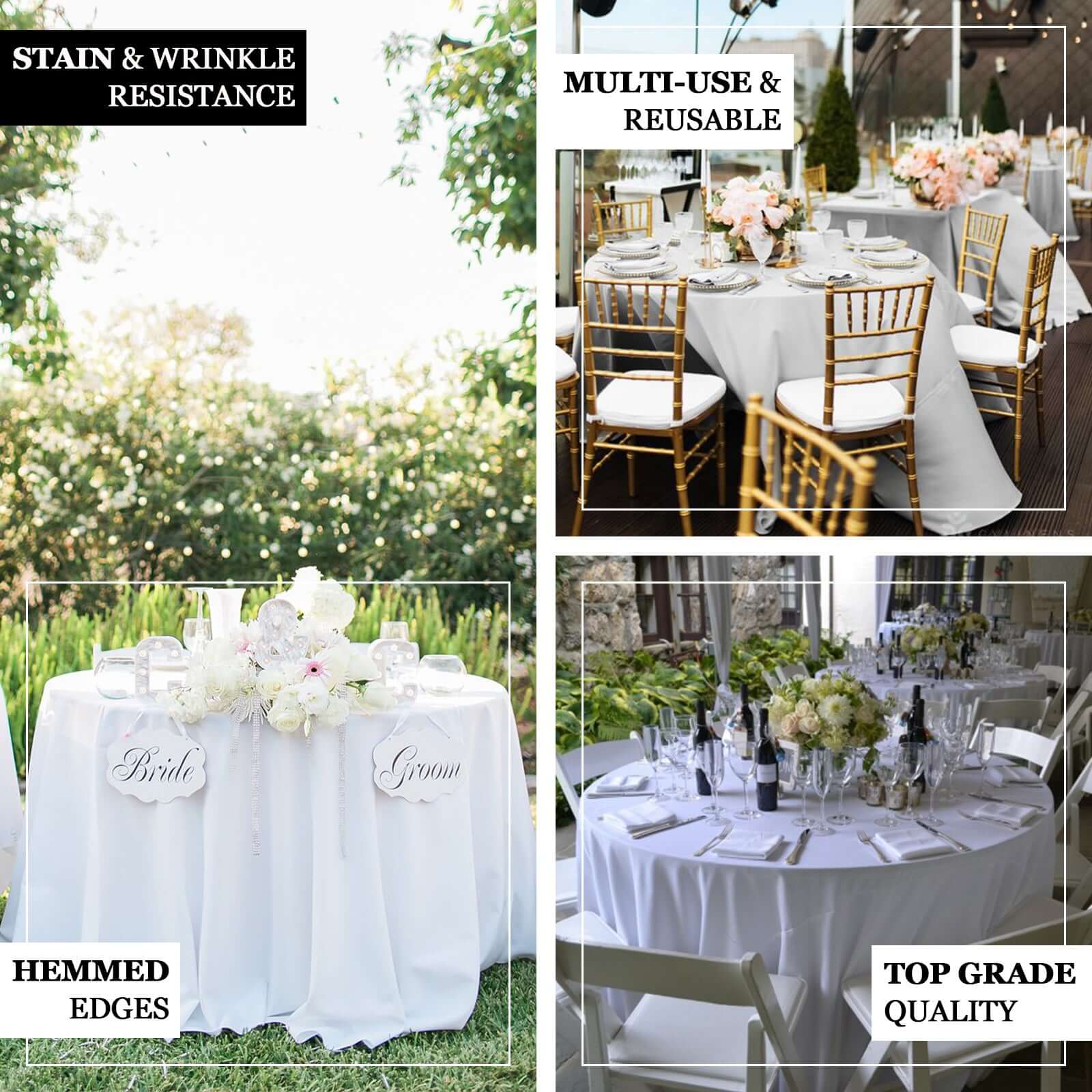 Polyester Round Tablecloth 108" Chocolate - Durable and Stain-Resistant for Easy Maintenance - Image 4