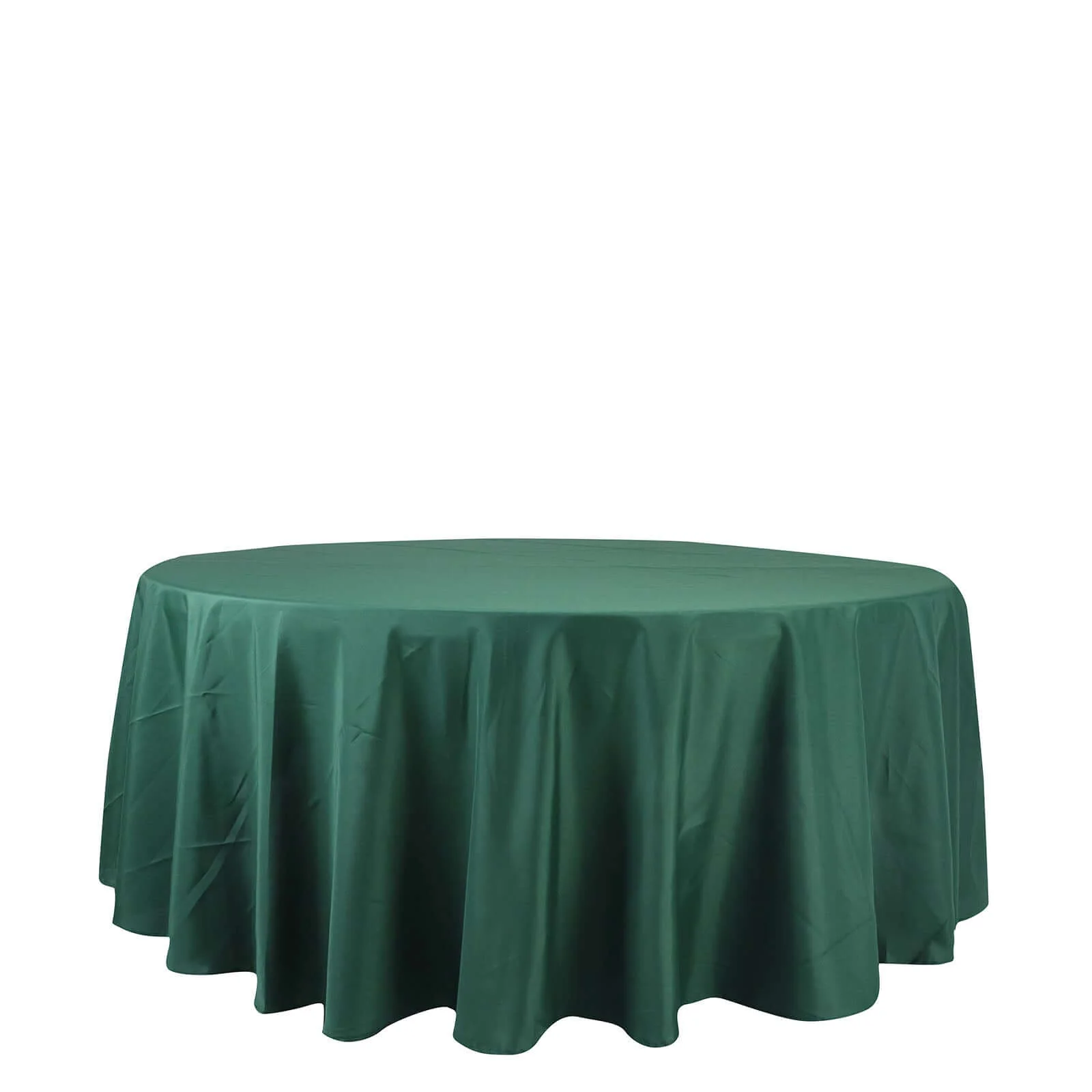 Polyester Round Tablecloth 108" Hunter Emerald Green - Durable and Stain-Resistant for Easy Maintenance - Image 6