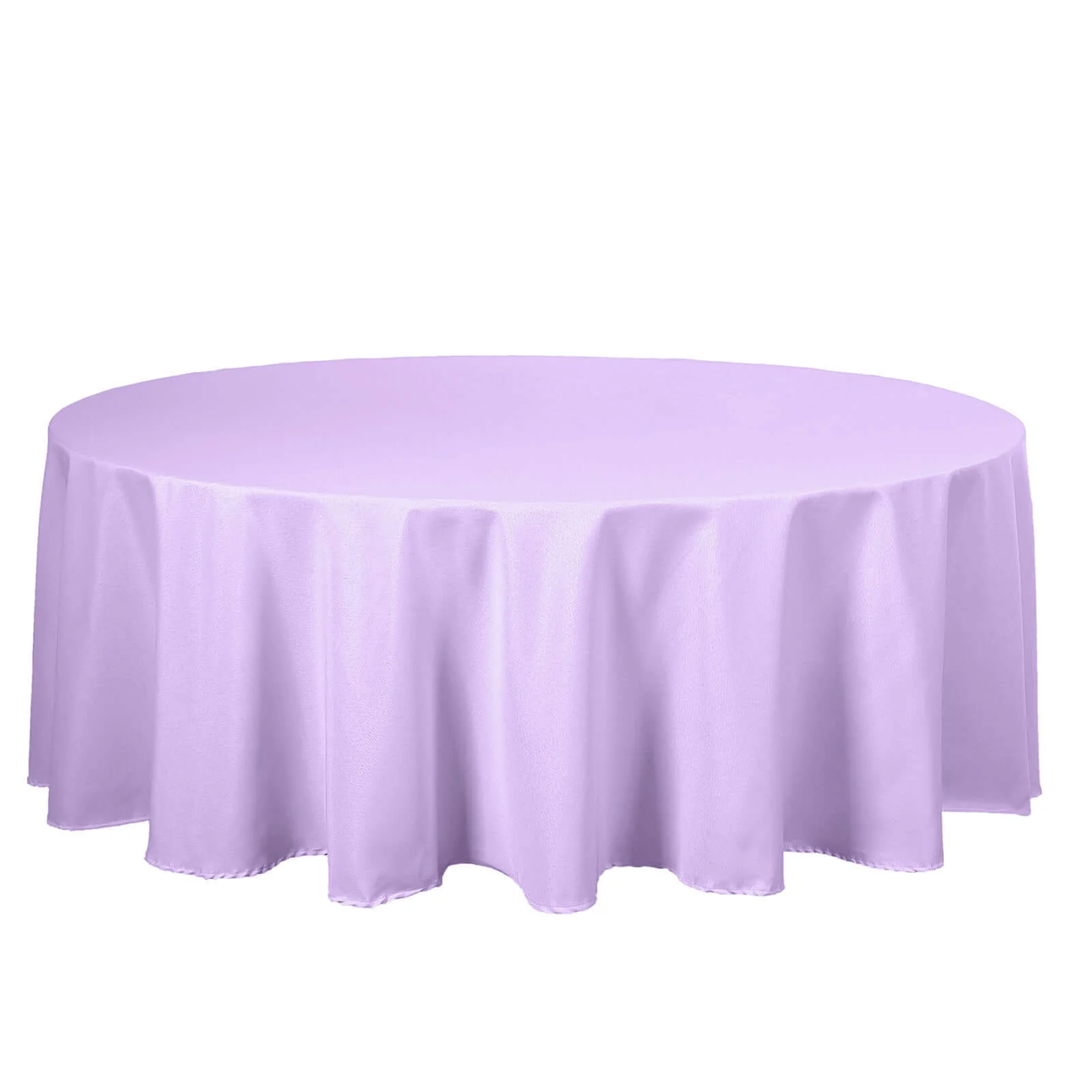 Polyester Round Tablecloth 108" Lavender Lilac - Durable and Stain-Resistant for Easy Maintenance - Image 6