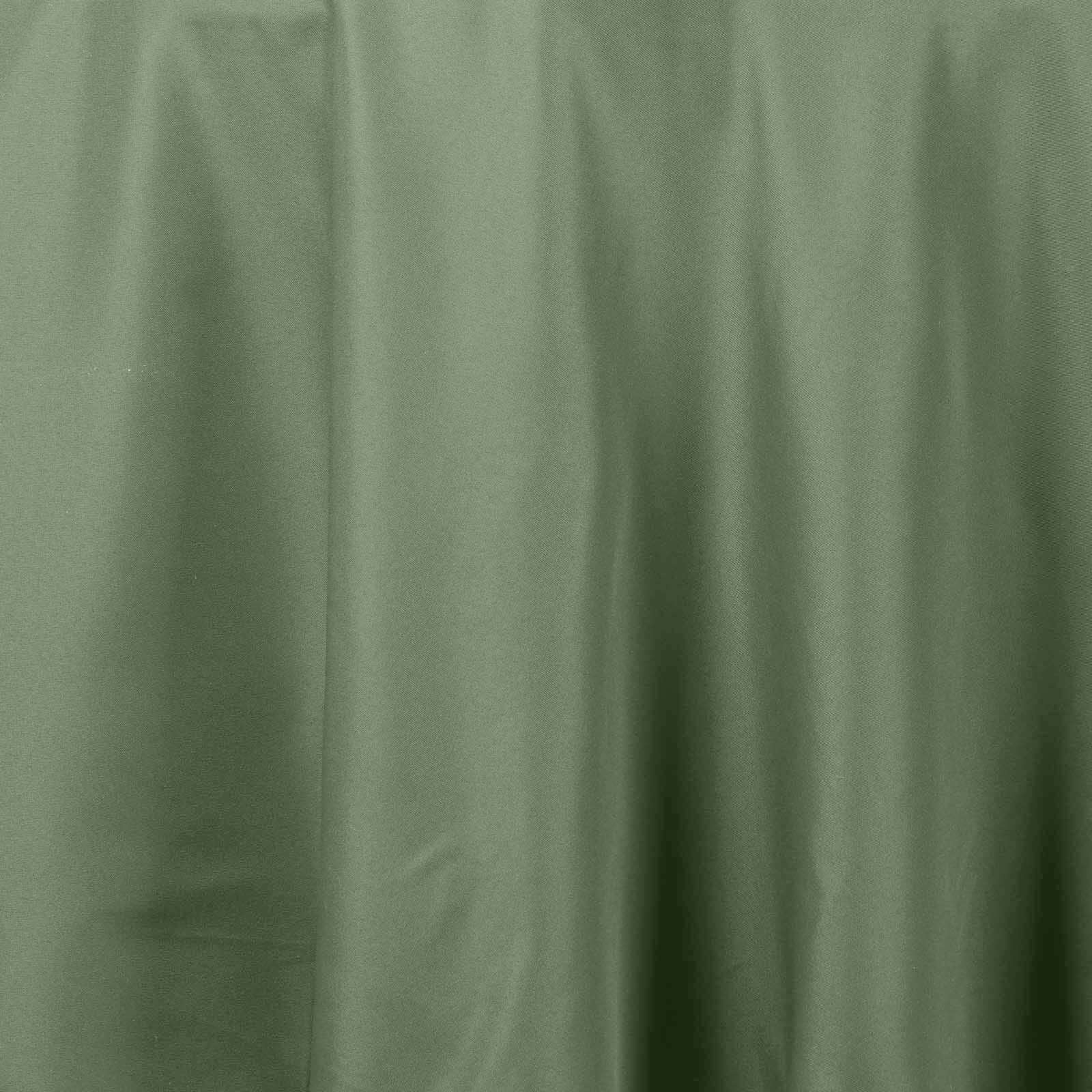 Polyester Round Tablecloth 108" Olive Green - Durable and Stain-Resistant for Easy Maintenance - Image 3