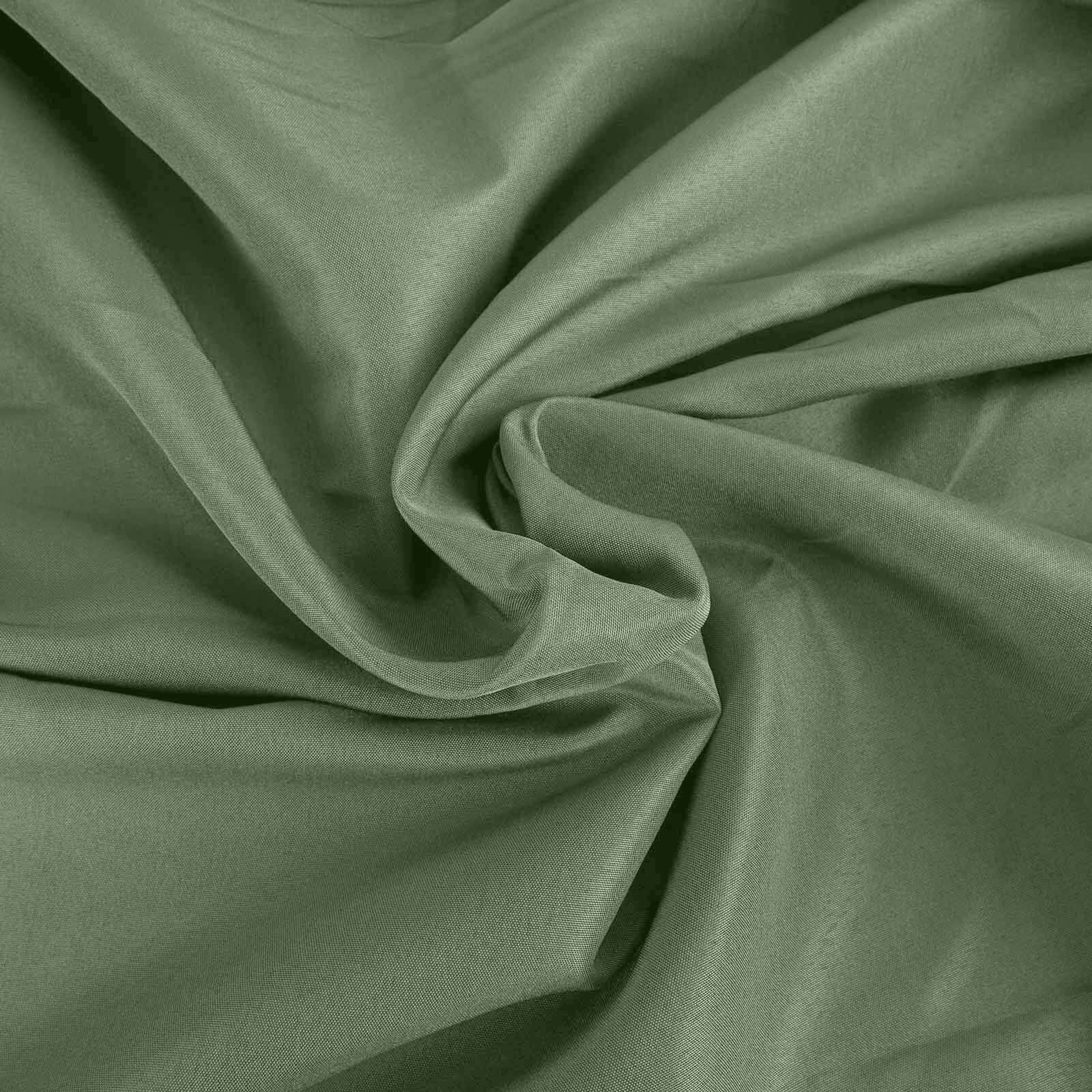 Polyester Round Tablecloth 108" Olive Green - Durable and Stain-Resistant for Easy Maintenance - Image 7