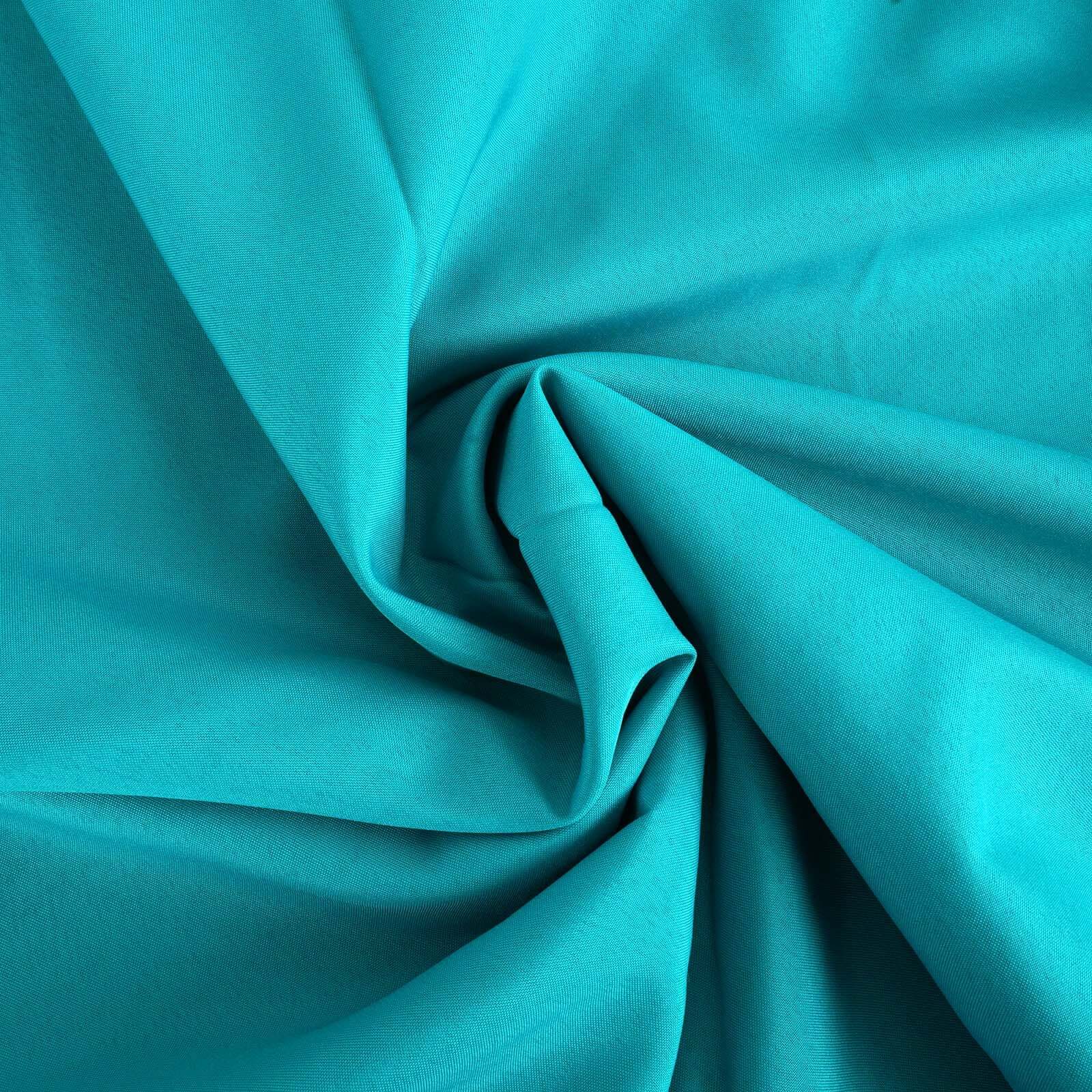 Polyester Round Tablecloth 108" Turquoise - Durable and Stain-Resistant for Easy Maintenance - Image 3