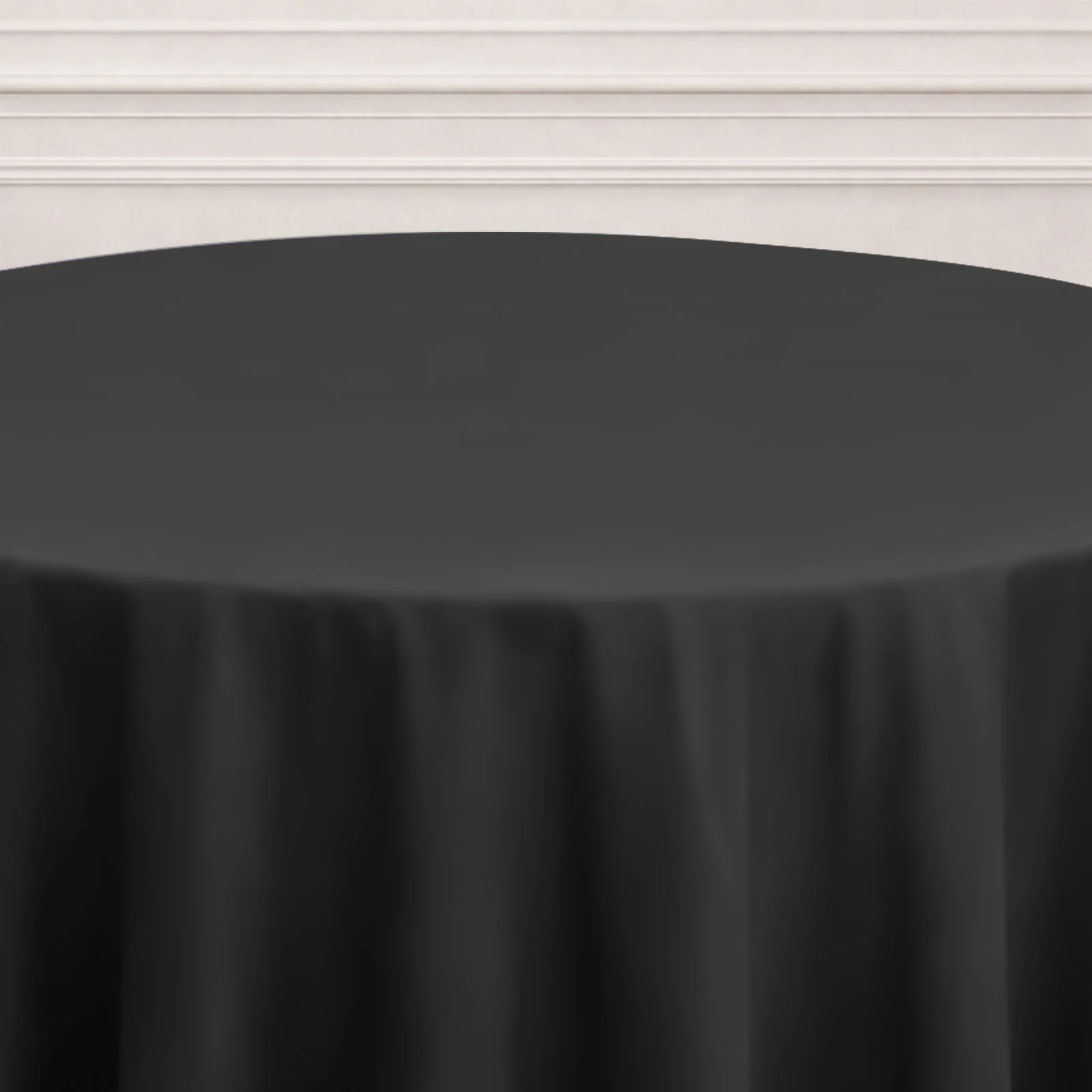 Polyester Round Tablecloth 120" Black - Durable & Seamless Design for Polished Event Styling - Image 6